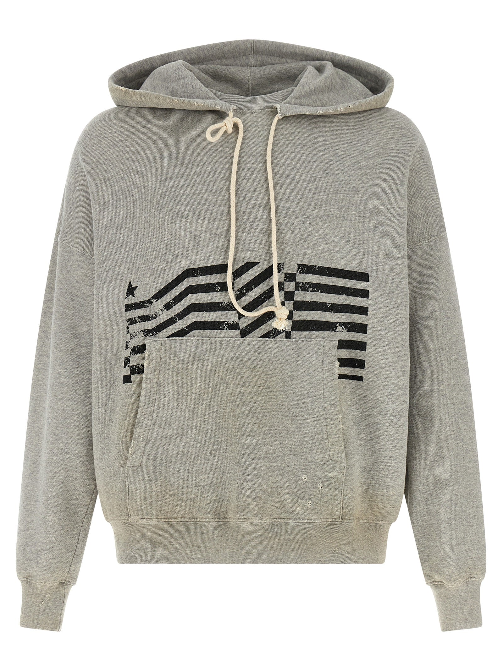 Golden Goose Gray Cotton Sweatshirt | Designer Luxury Couture