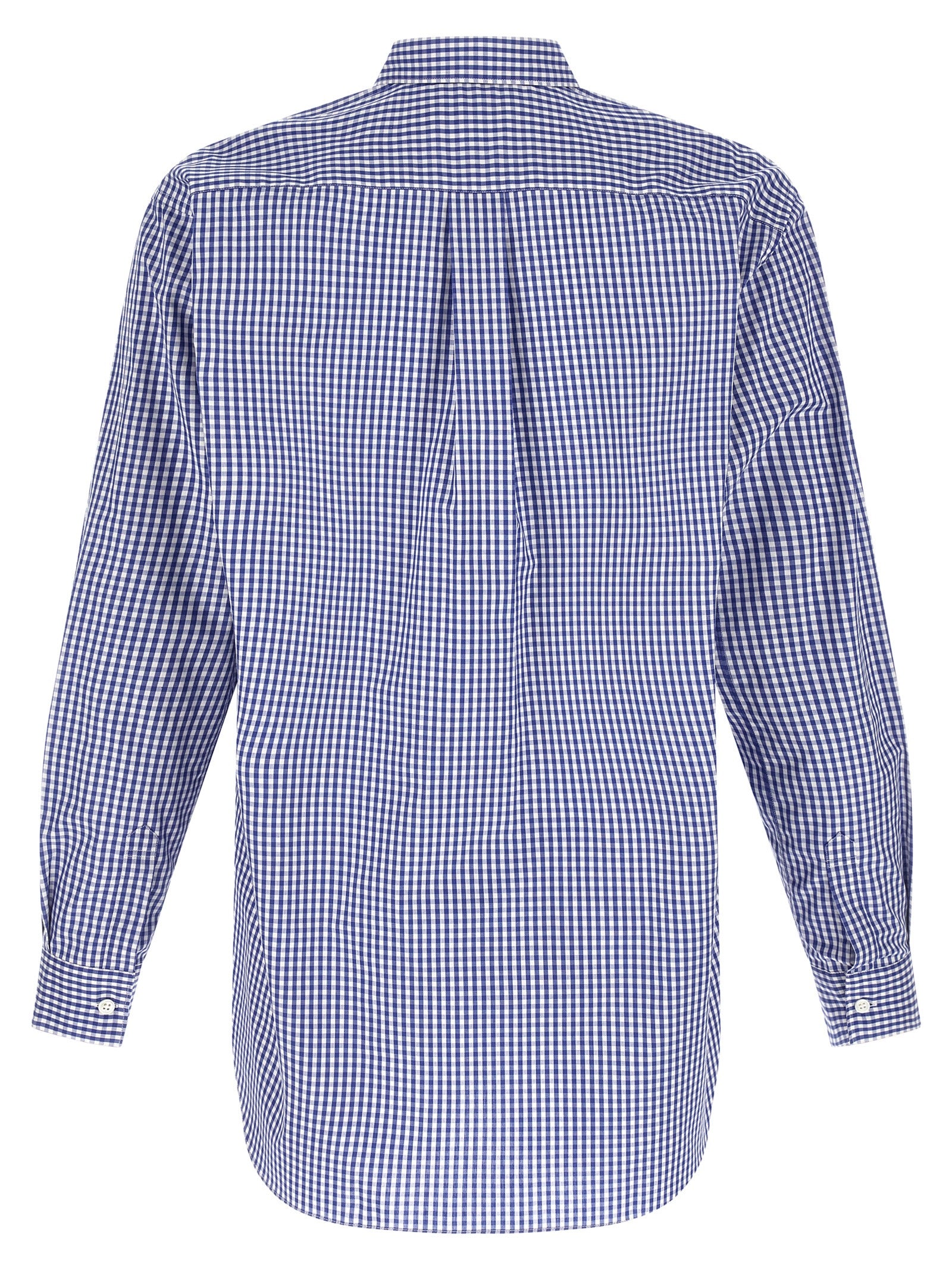 Comme Des Garçons Blue Cotton Blouse - Designer Couture Elegance