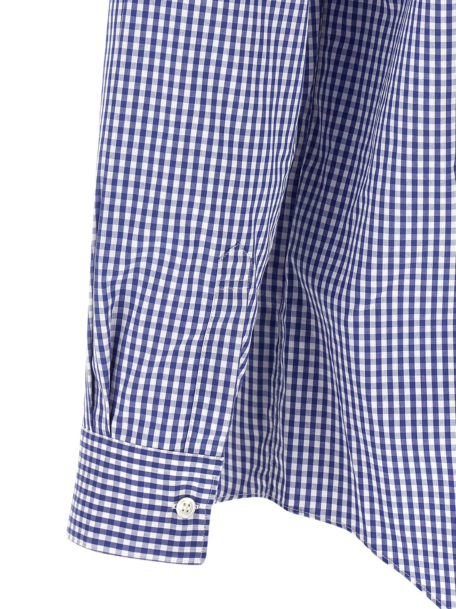 Comme Des Garçons Blue Cotton Blouse - Artisanal Elegance