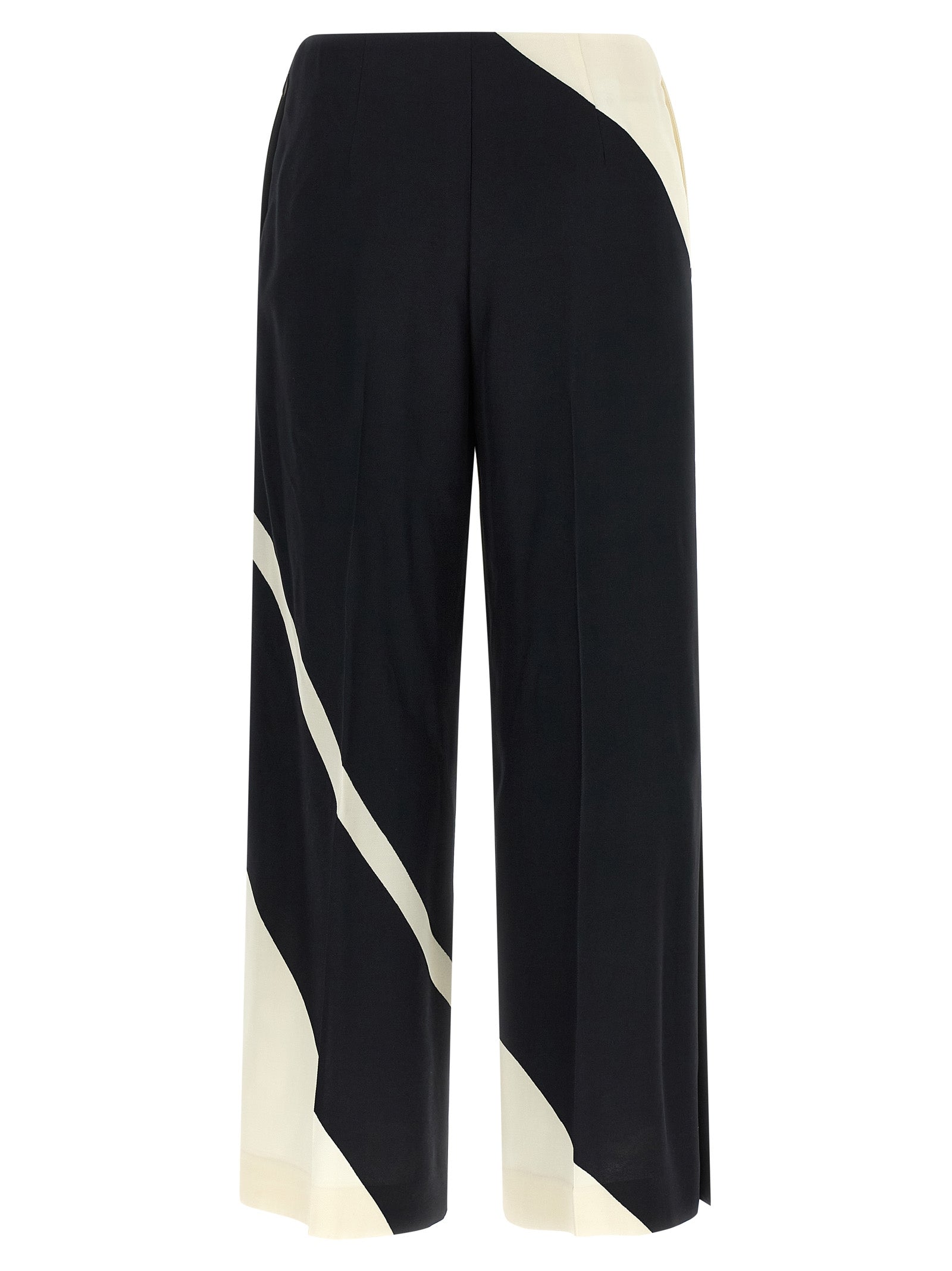 Alberta Ferretti Bicolor Viscose Casual Pants - Designer Couture