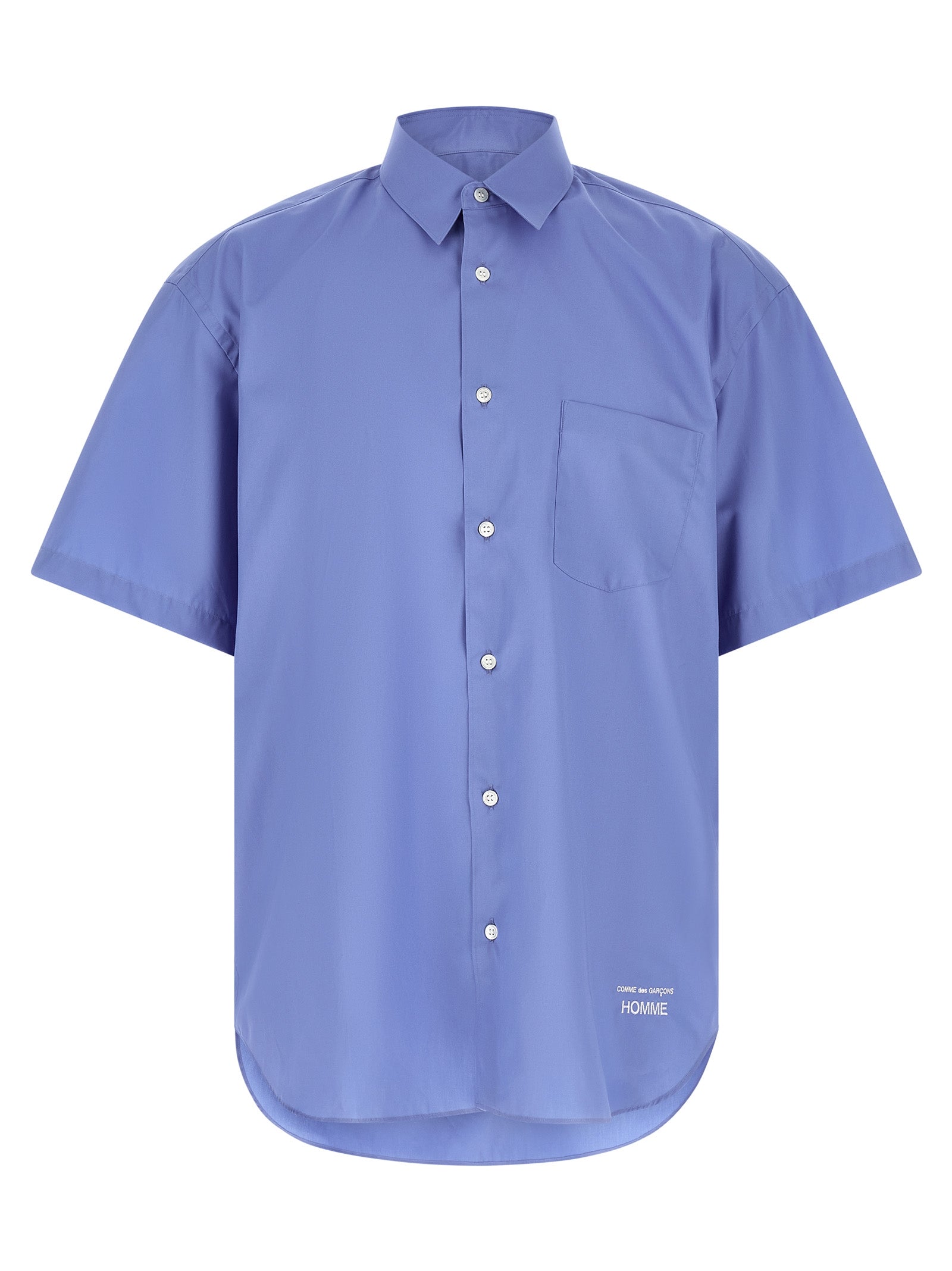 Comme Des Garçons Blue Cotton Blouse - Artisanal Luxury Fashion