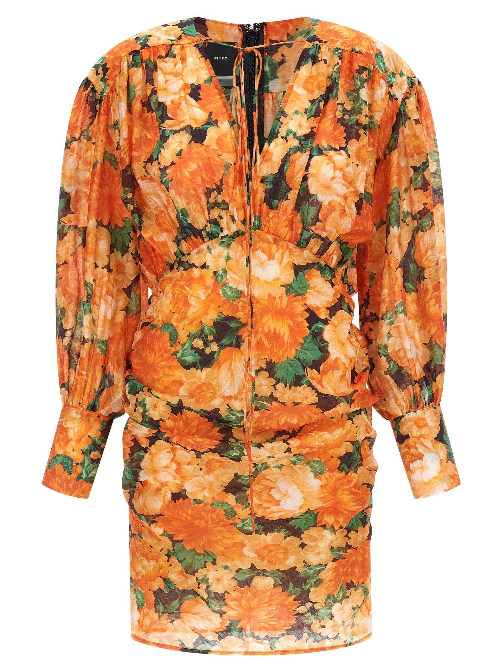 Elevate your elegance with the PINKO Orange Lyocell Short Dress, a luxurious blend of artistry and sophistication, perfect for unforgettable moments.