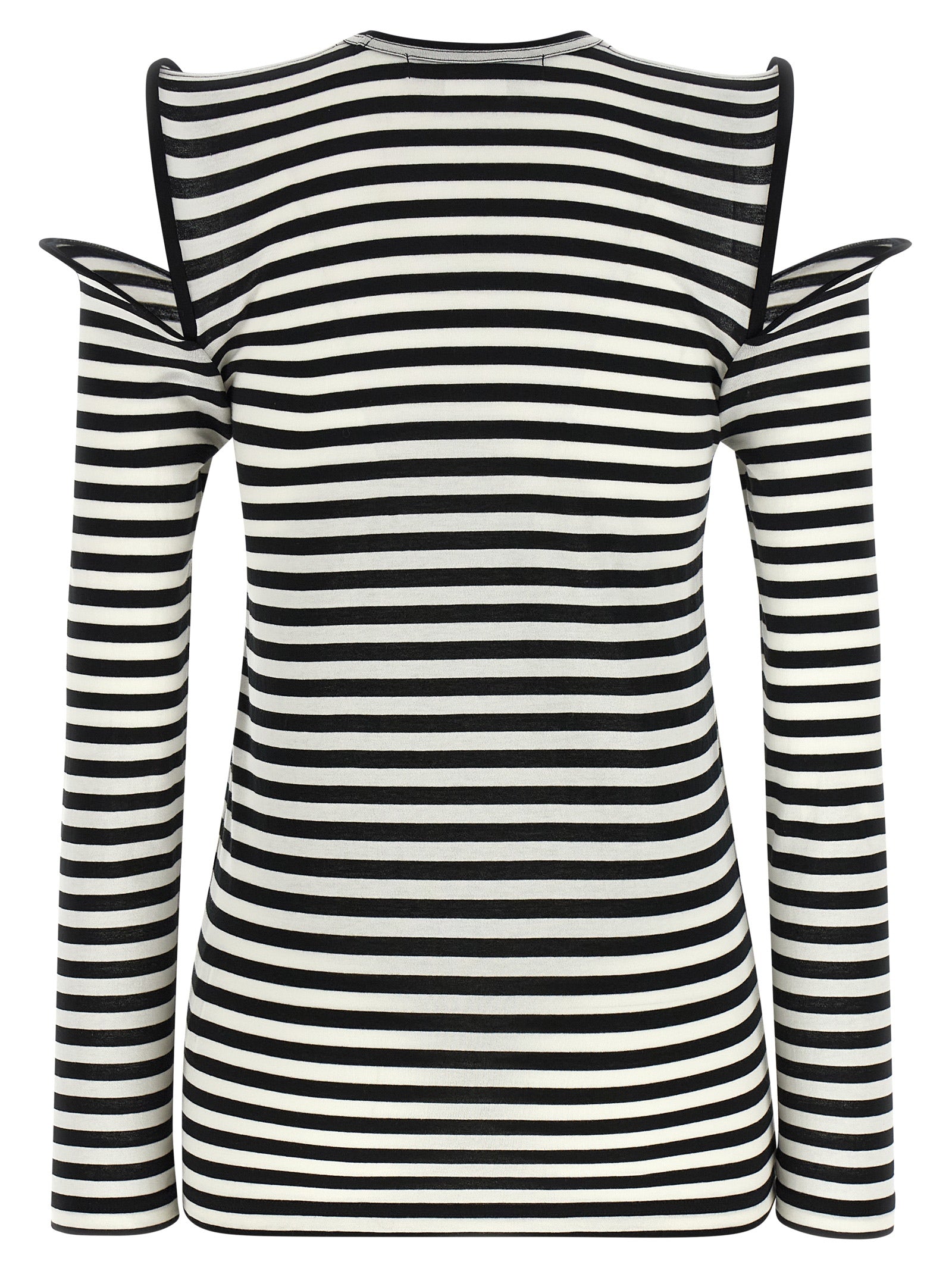 Elevate your wardrobe with the Junya Watanabe Bicolor Cotton T-Shirt, a fusion of sculptural elegance and luxurious comfort, perfect for the discerning individual.