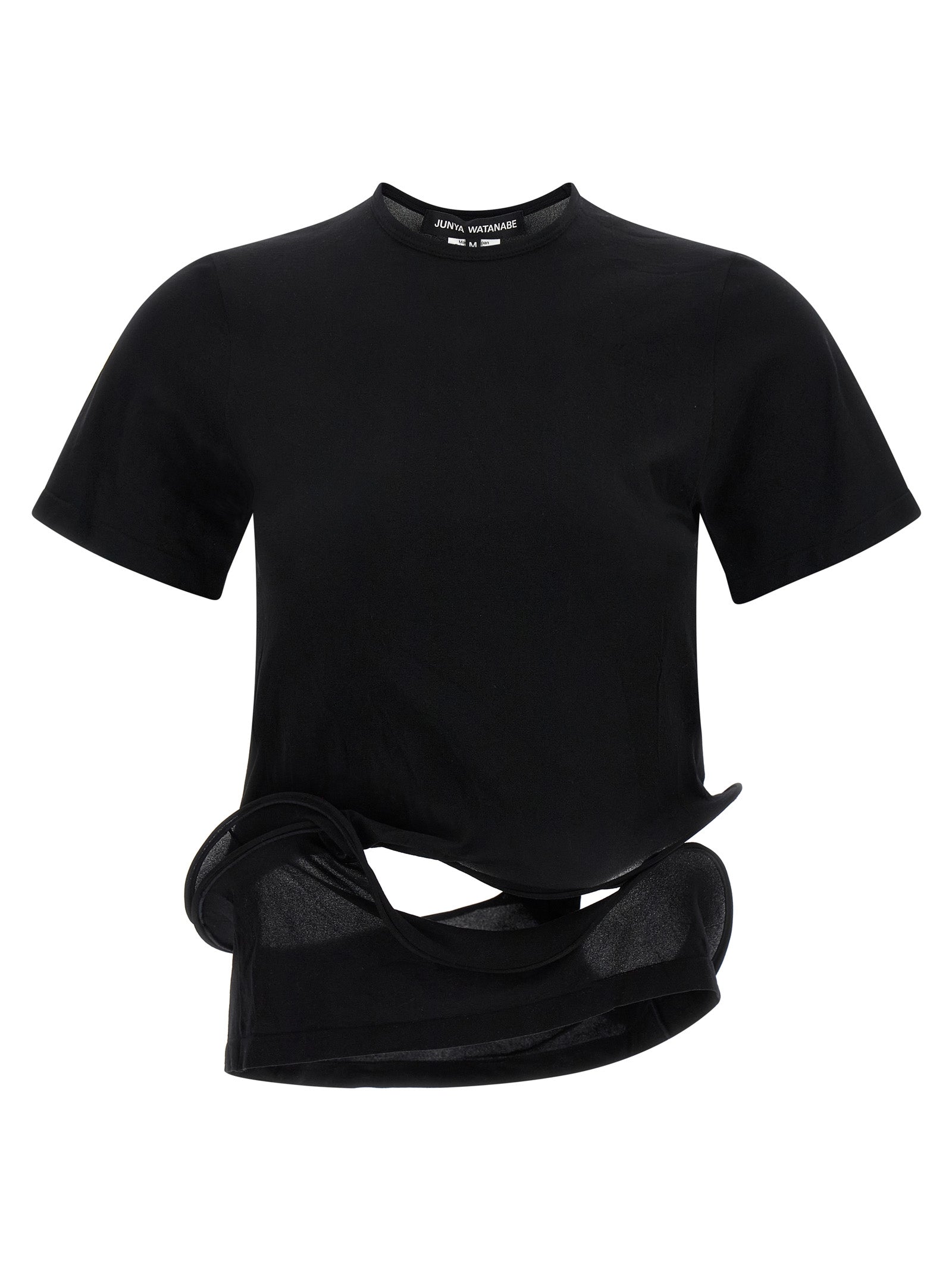 Junya Watanabe Black Nylon T-Shirt - Avant-Garde Luxury Fashion
