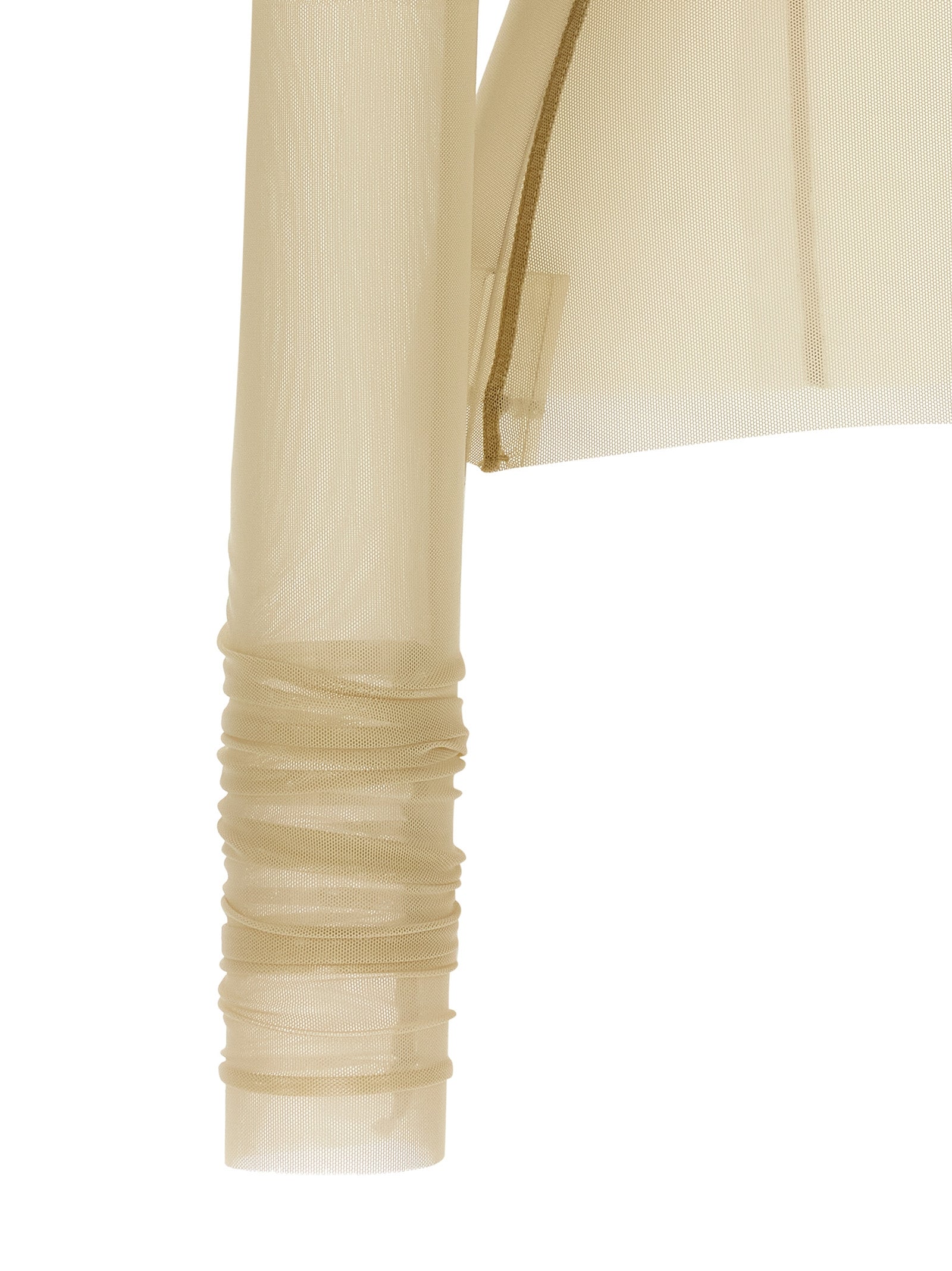 Rick Owens Beige Nylon Shirt - Artisanal Couture Elegance