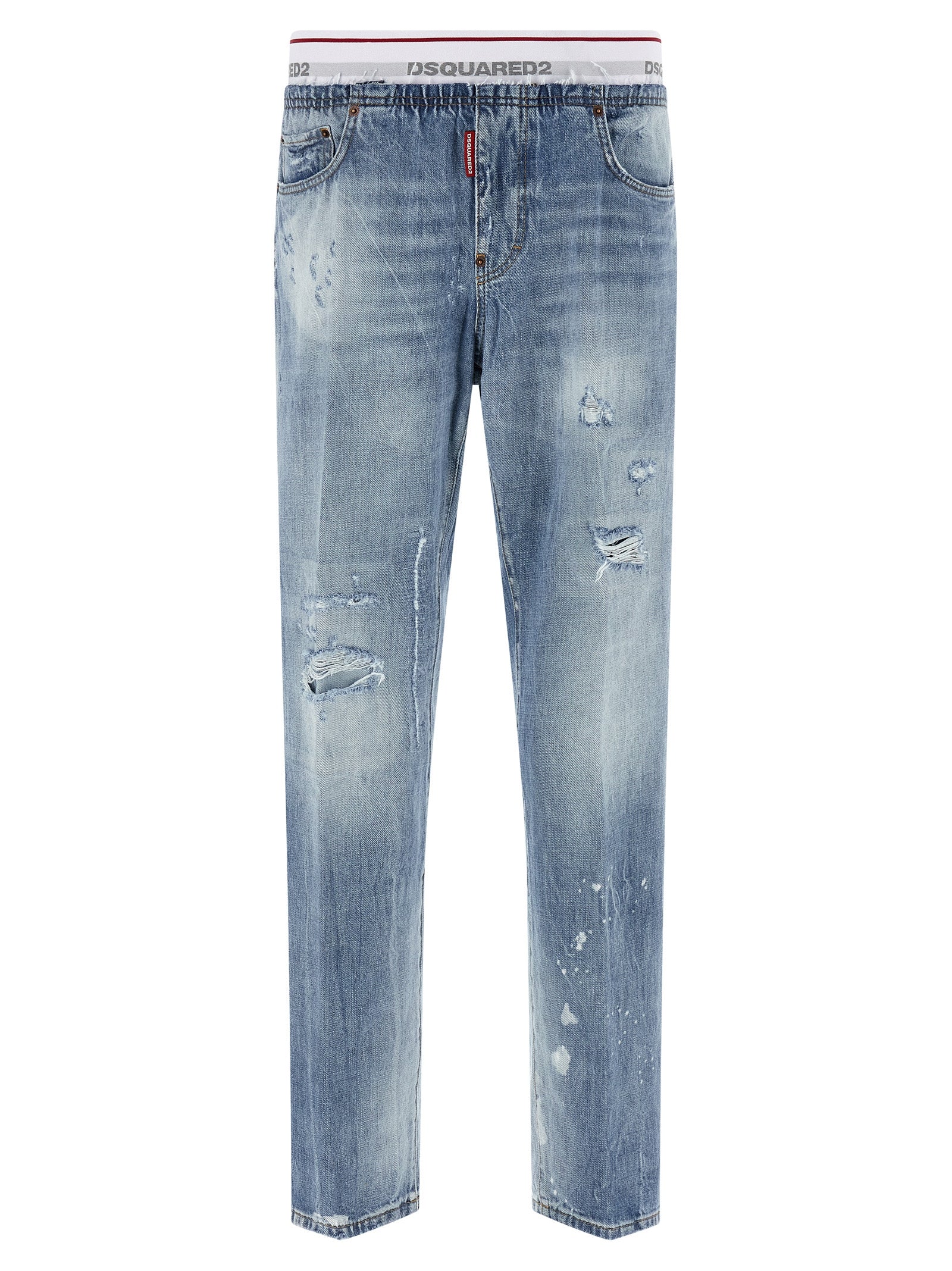 Dsquared² Blue Cotton Relaxed Fit Jeans, Artisanal Luxury Denim