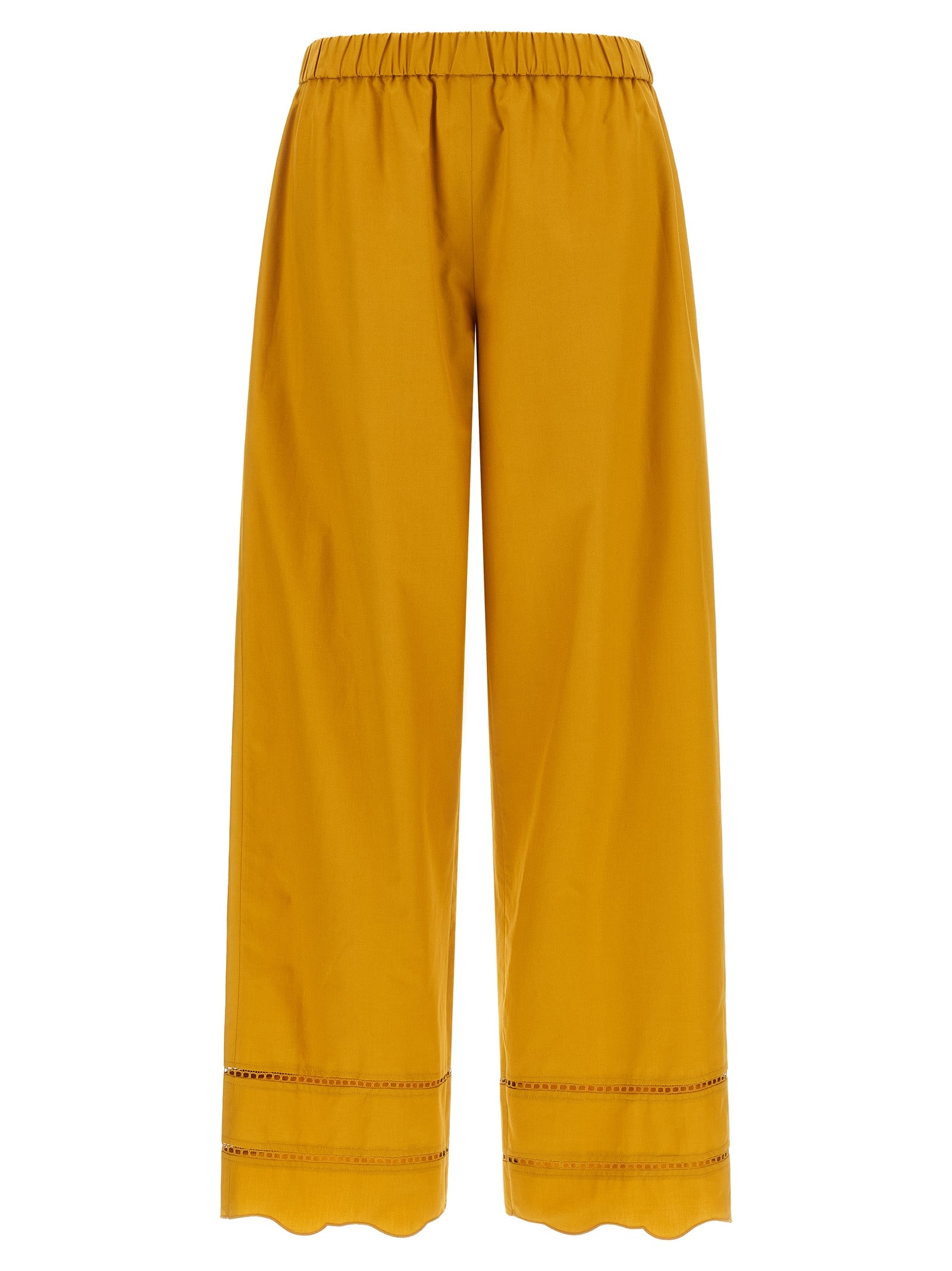 Fabiana Filippi Bicolor Cotton Casual Pants - Designer Couture