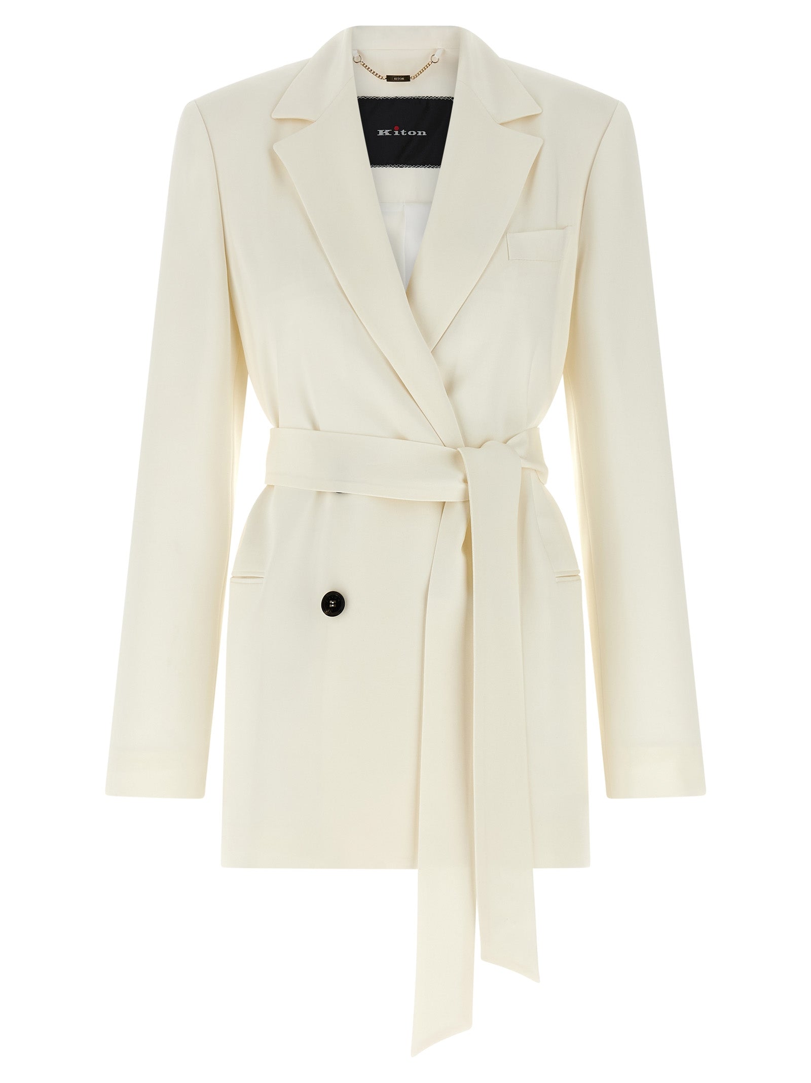 Kiton White Silk Blazer – Timeless Elegance in Haute Couture