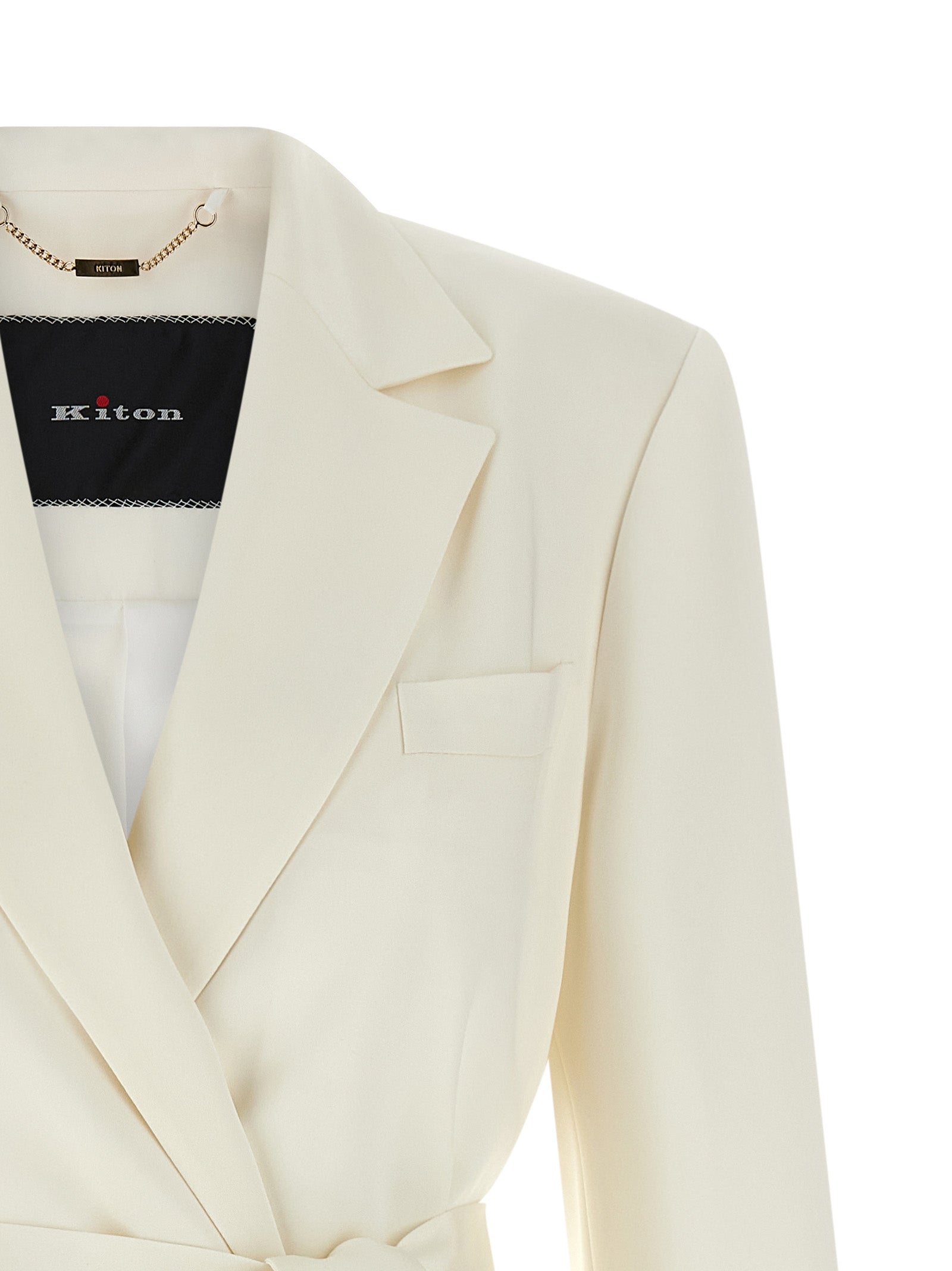Kiton White Silk Blazer – Timeless Elegance in Haute Couture