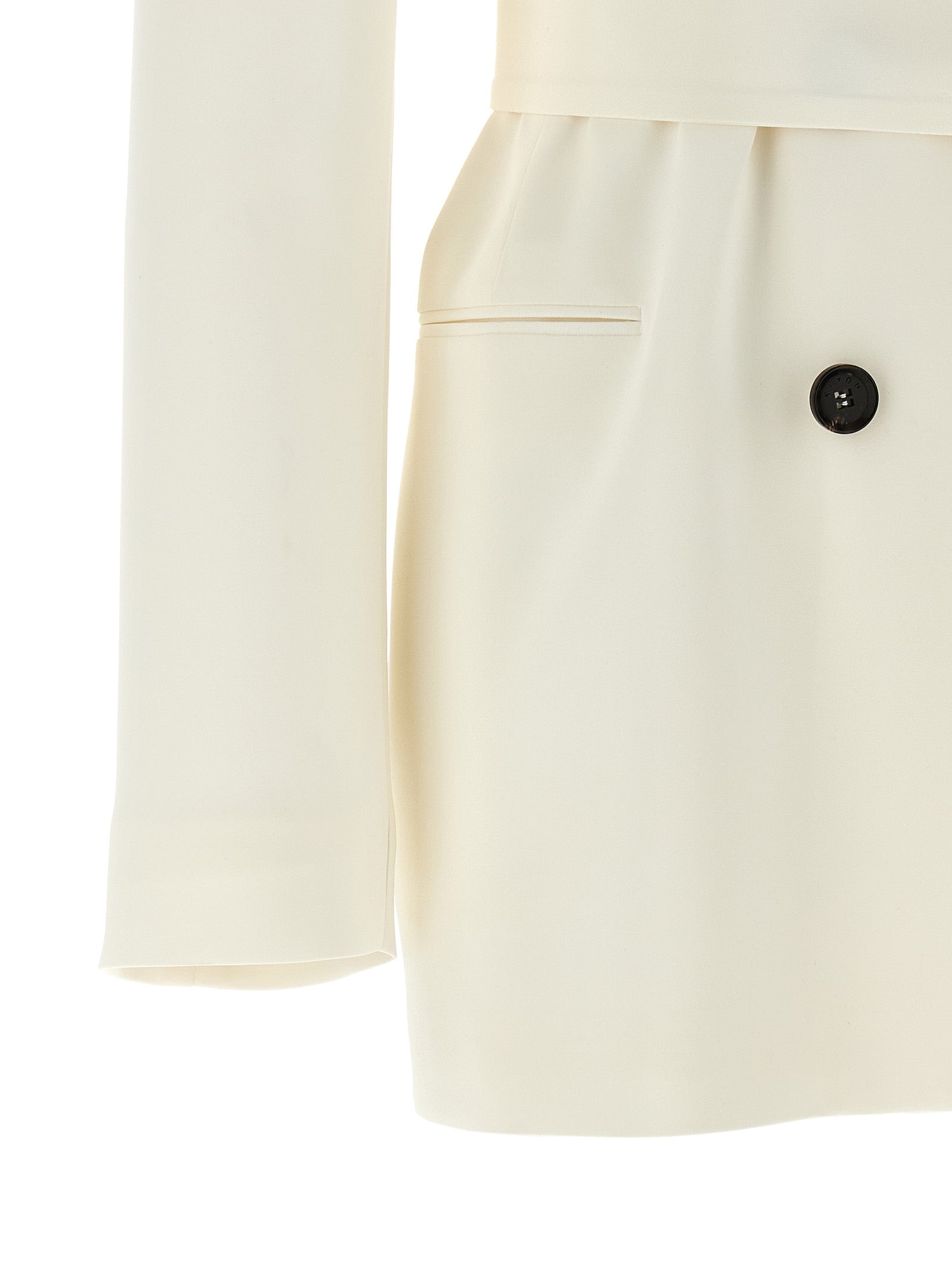 Kiton White Silk Blazer – Exquisite Italian Couture Elegance