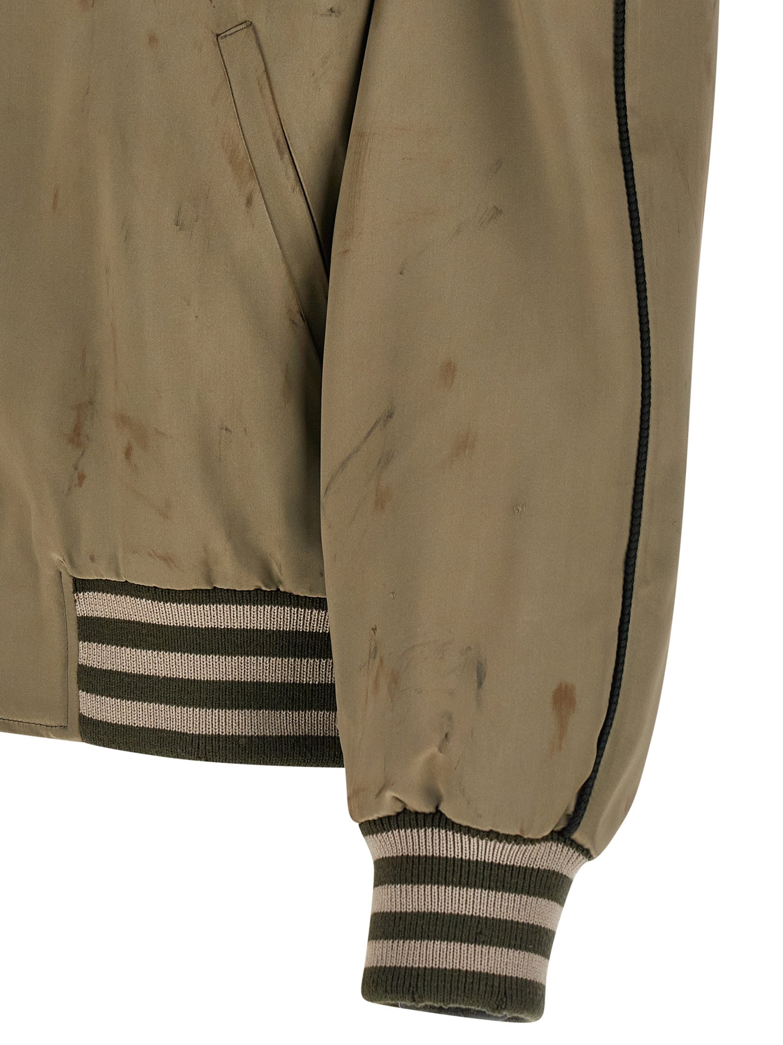 Elevate your wardrobe with the Golden Goose Bicolor Acetate Bomber, a luxurious statement piece crafted in Italy, blending timeless design with modern elegance.