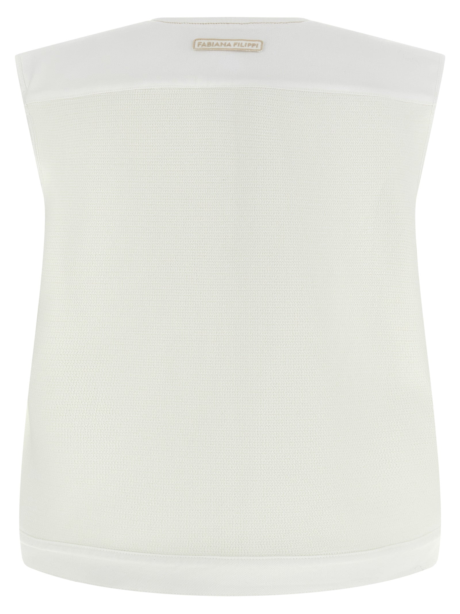 Discover the Fabiana Filippi White Cotton Sleeveless Jacket, a masterpiece of Italian craftsmanship, blending timeless elegance with modern sophistication for the discerning individual.