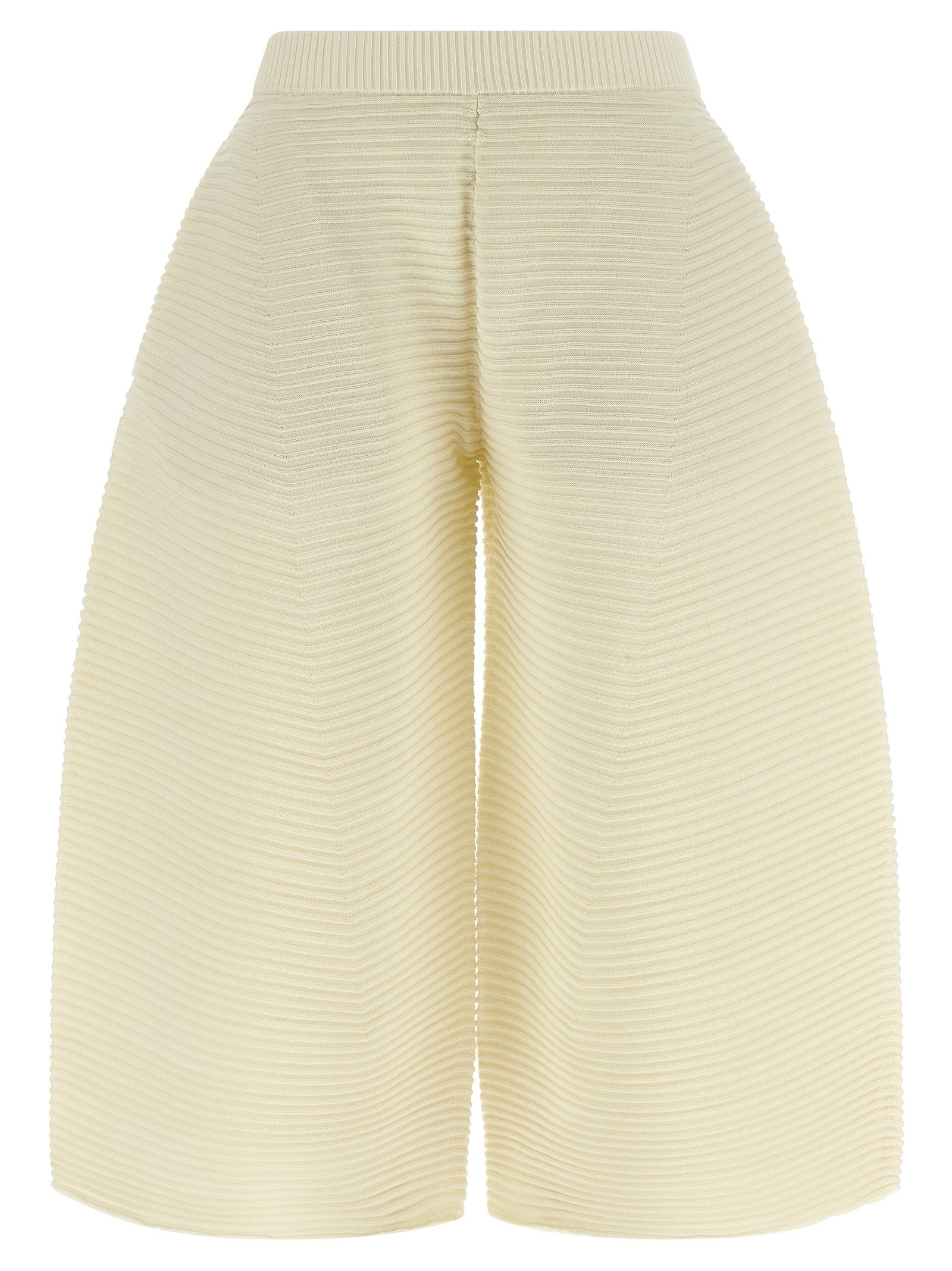 Issey Miyake White Cropped Pants - Avant-Garde Luxury Fashion