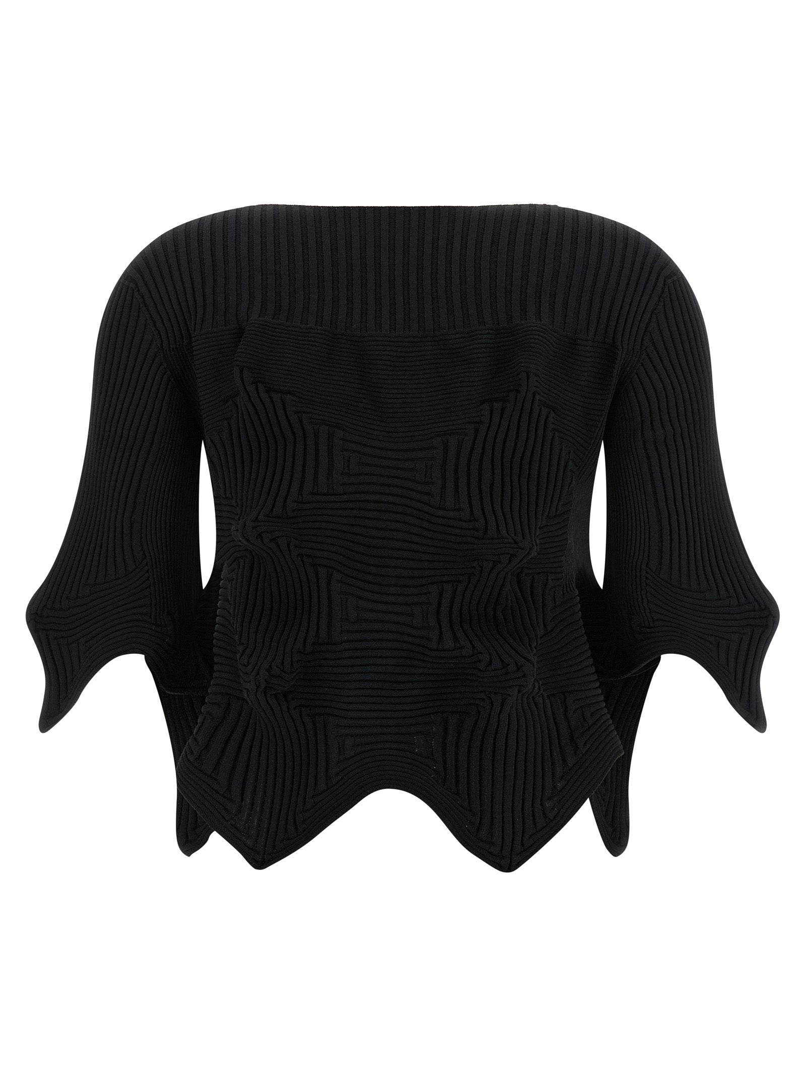 Issey Miyake Black Polyester Blouse