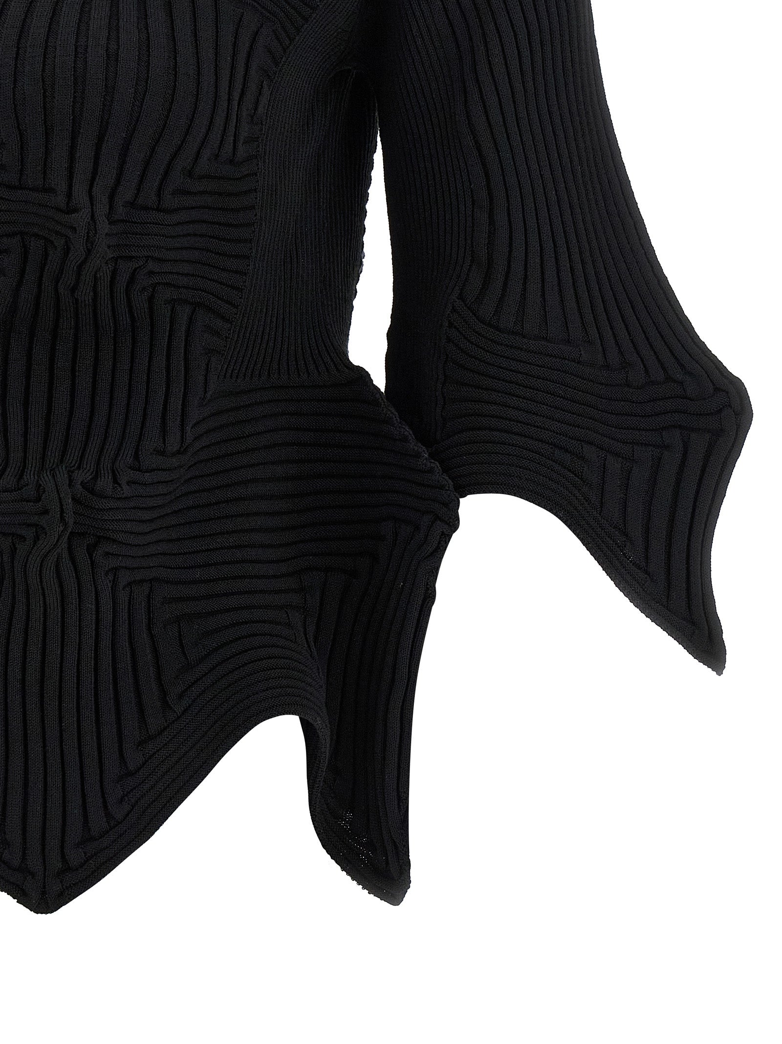 Issey Miyake Black Polyester Blouse