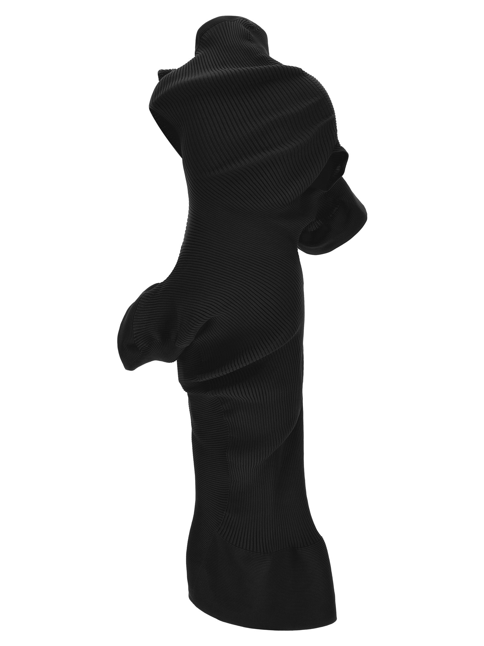 Issey Miyake Life Form Black Midi Dress - Timeless Luxury Fashion