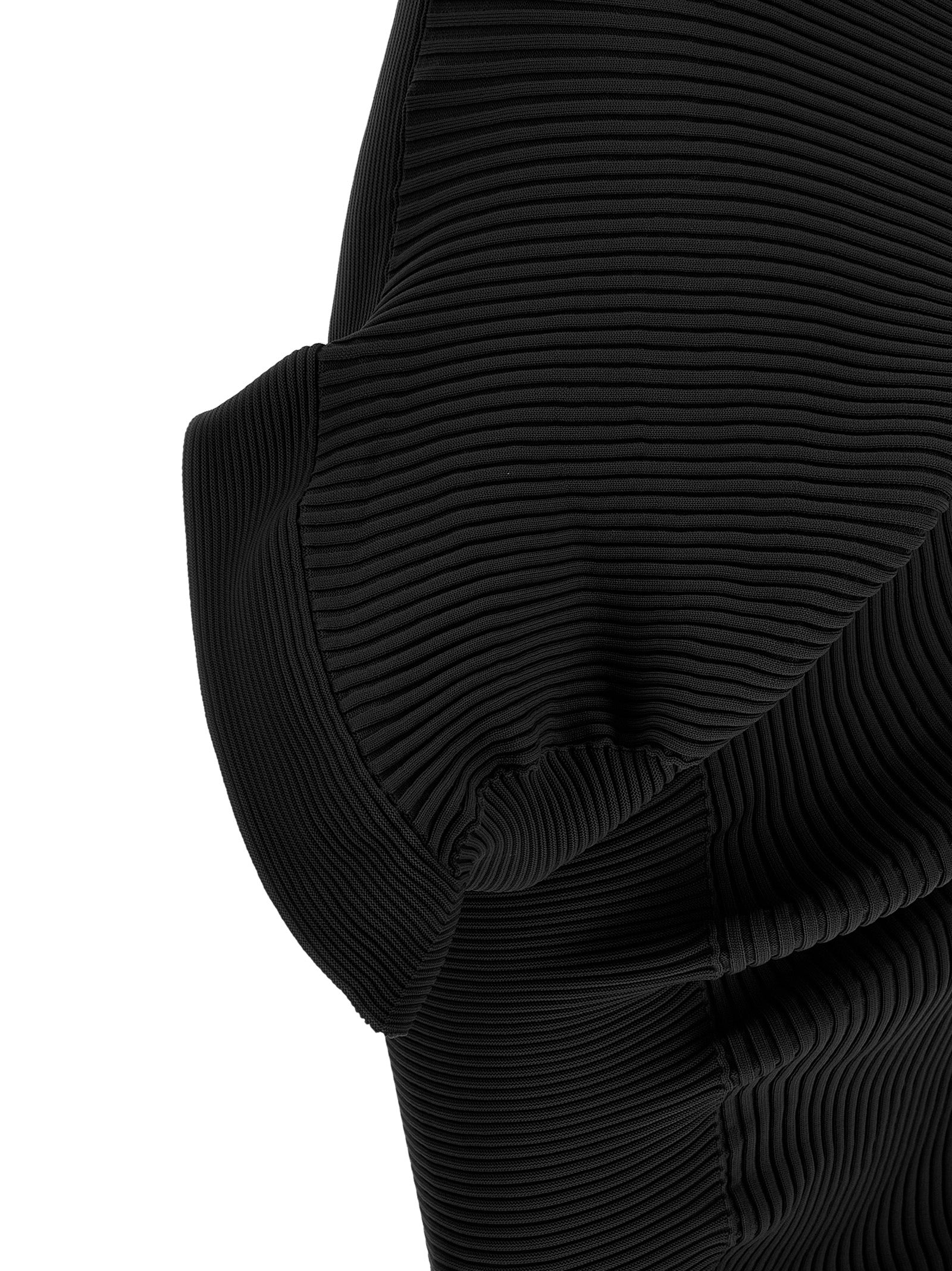 Issey Miyake Life Form Black Midi Dress - Avant-Garde Elegance