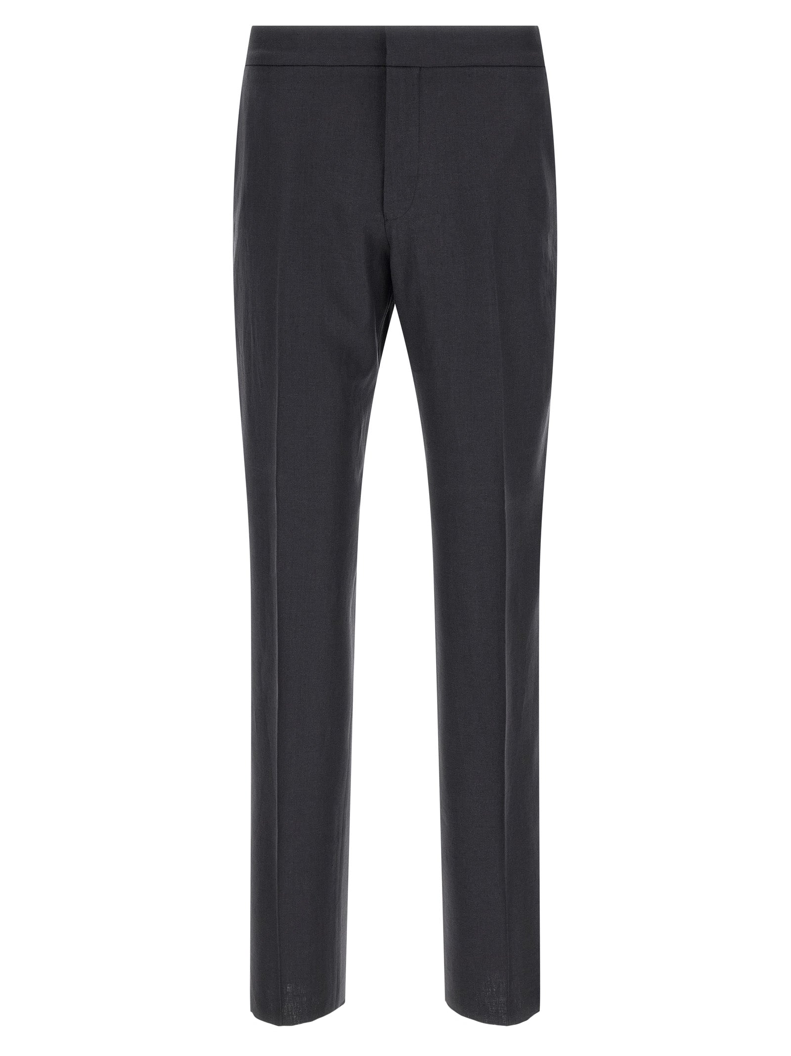 ZEGNA Blue Linen Dress Pants