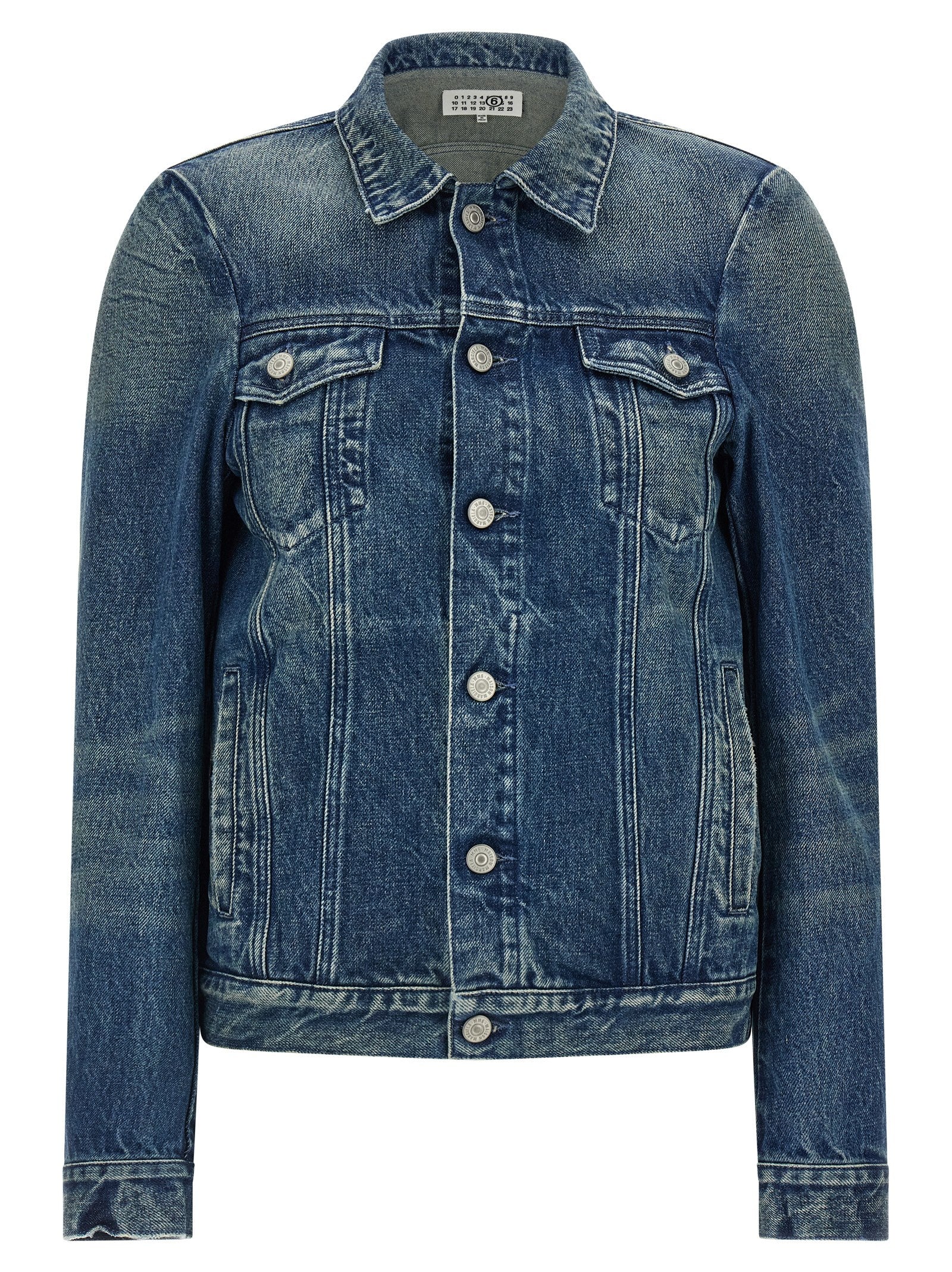 MM6 Maison Margiela Blue Denim Jacket - Designer Couture Elegance