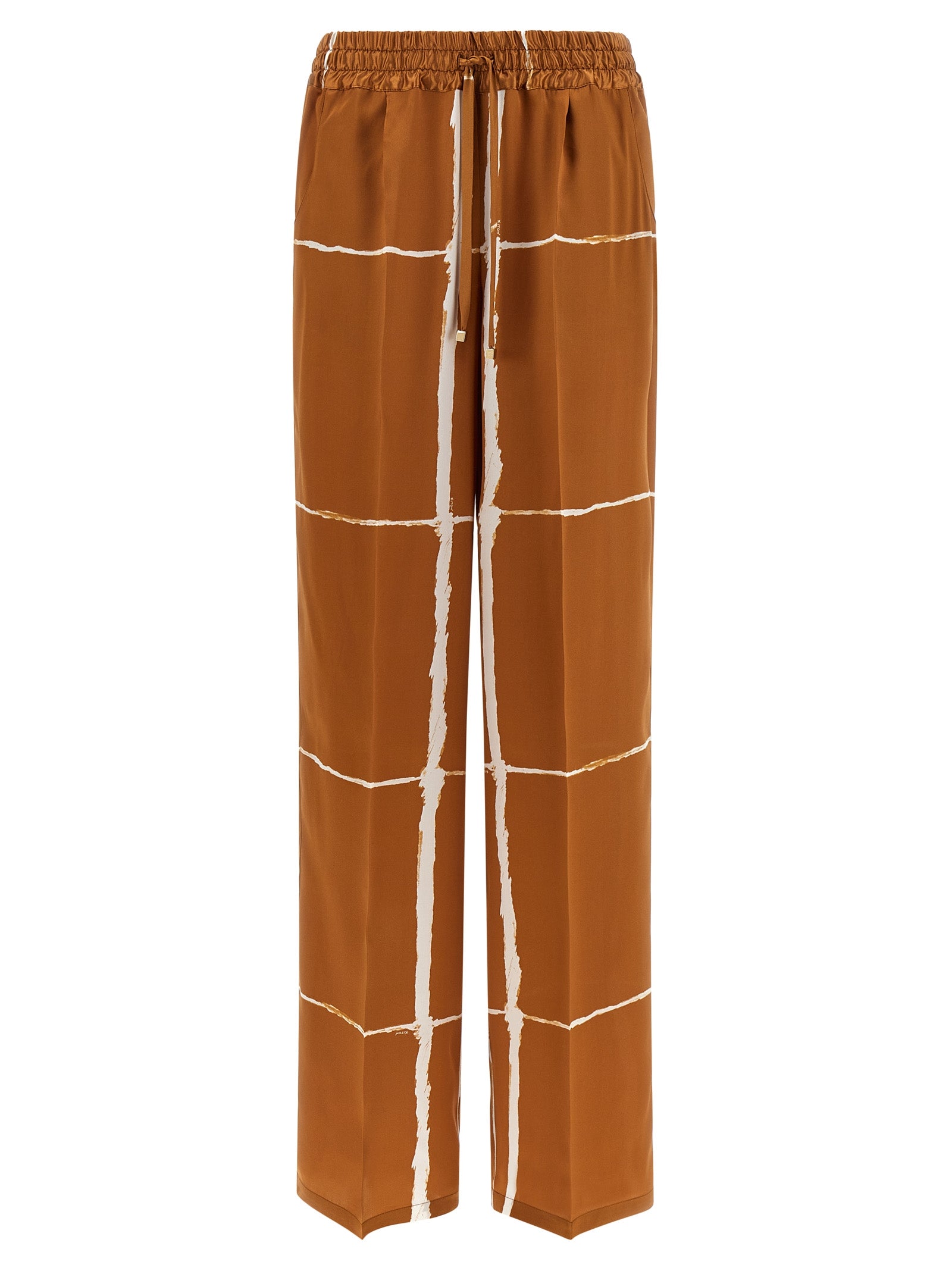 Kiton Brown Silk Casual Pants - Exquisite Luxury for Timeless Elegance