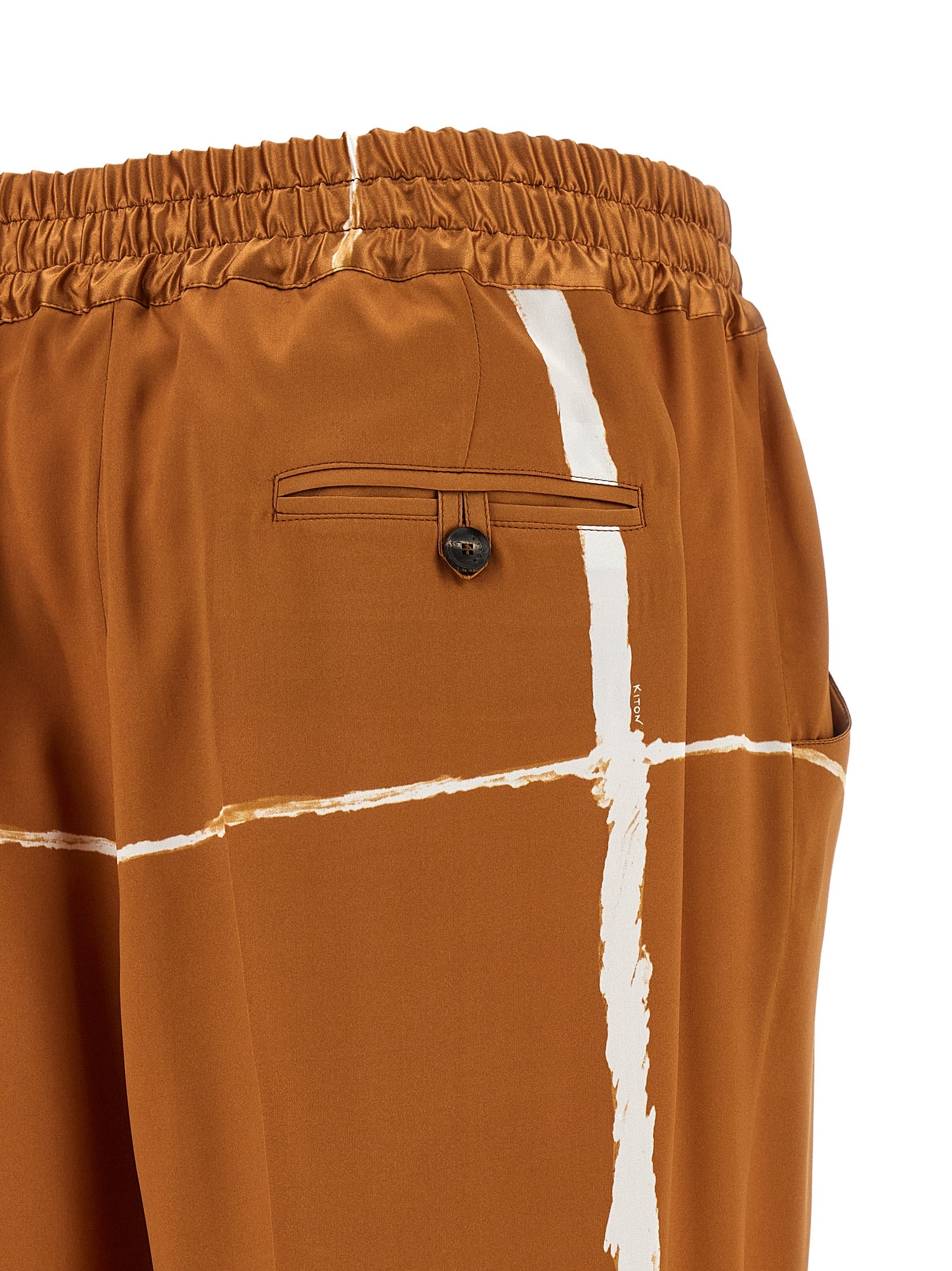 Kiton Brown Silk Casual Pants - Elevate Your Luxurious Wardrobe