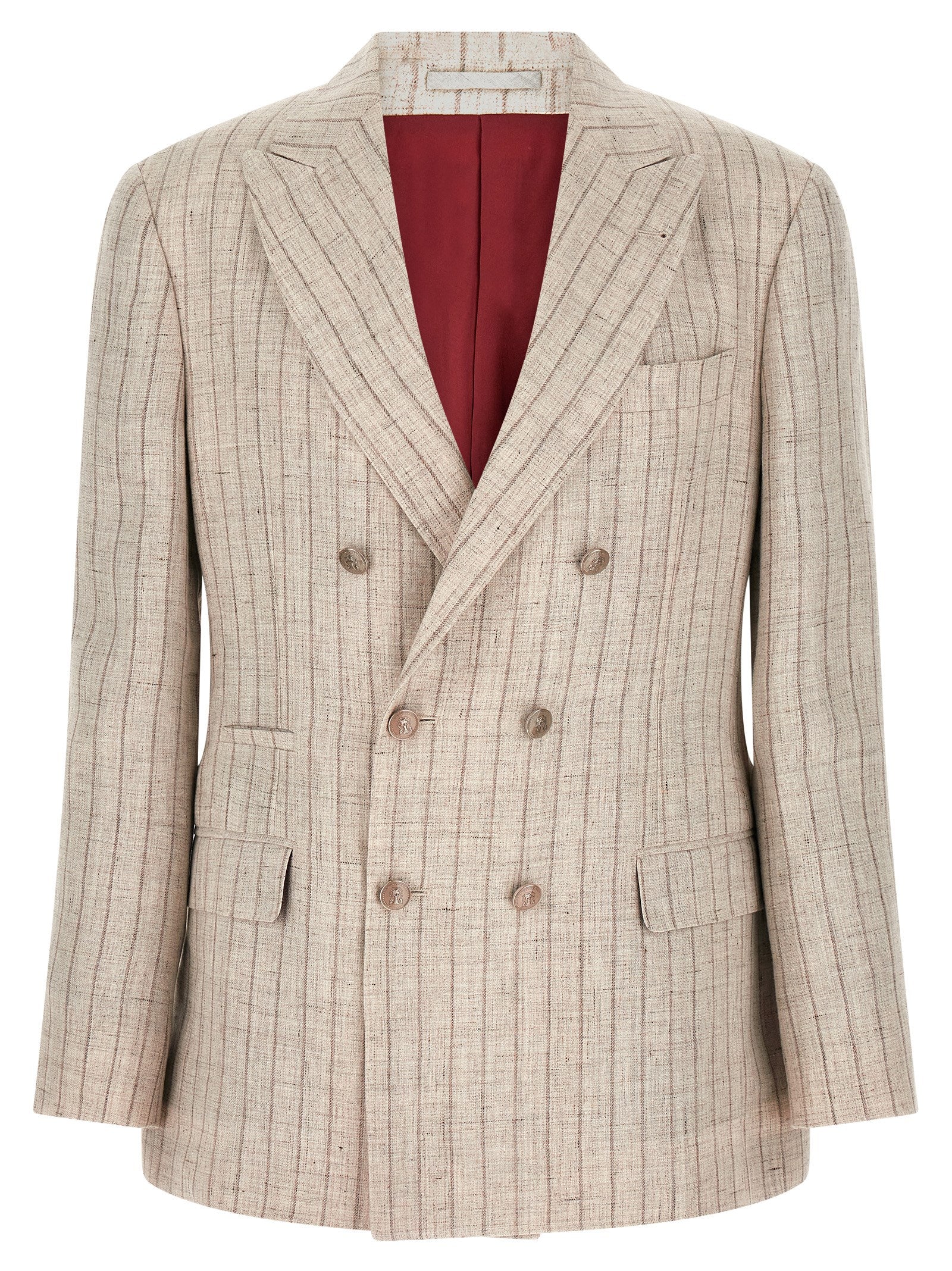 Brunello Cucinelli Gray Linen Blazer | Designer Couture Elegance