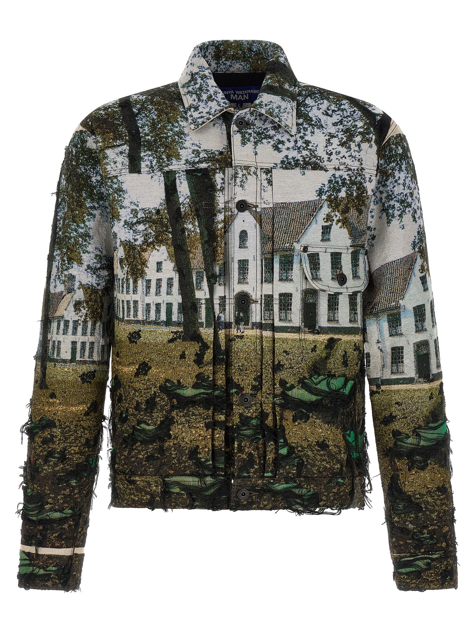 Discover the JUNYA WATANABE Multicolor Polyester Jacket, a masterpiece of artistry and craftsmanship, blending luxurious materials with a captivating design for the discerning individual.