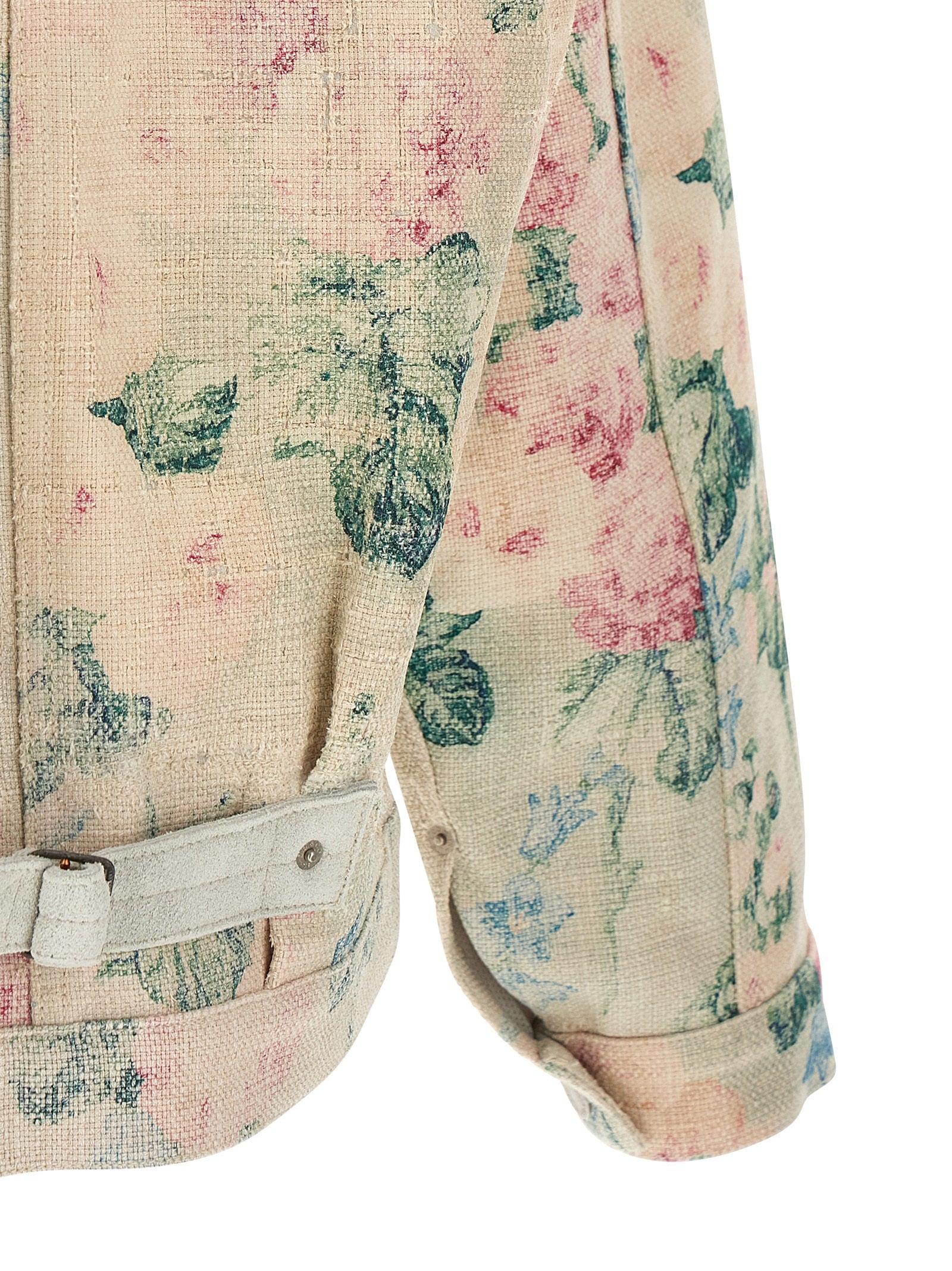 Discover the Junya Watanabe Multicolor Rayon Denim Jacket, a luxurious blend of floral jacquard and suede, embodying timeless elegance and artistic craftsmanship for the discerning individual.