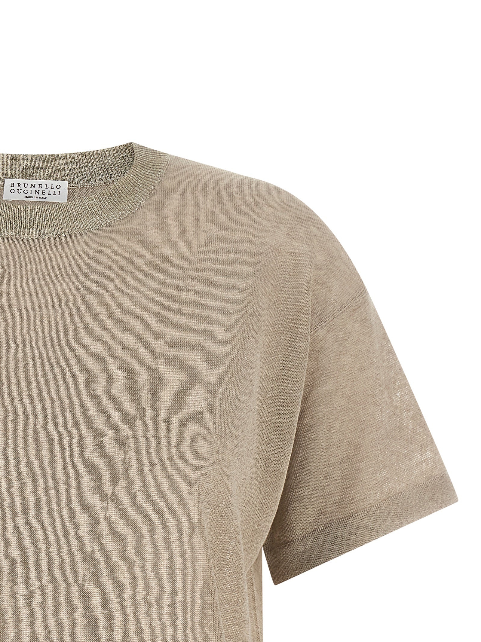 Brunello Cucinelli Beige Linen Cardigan - Artisanal Luxury Knit