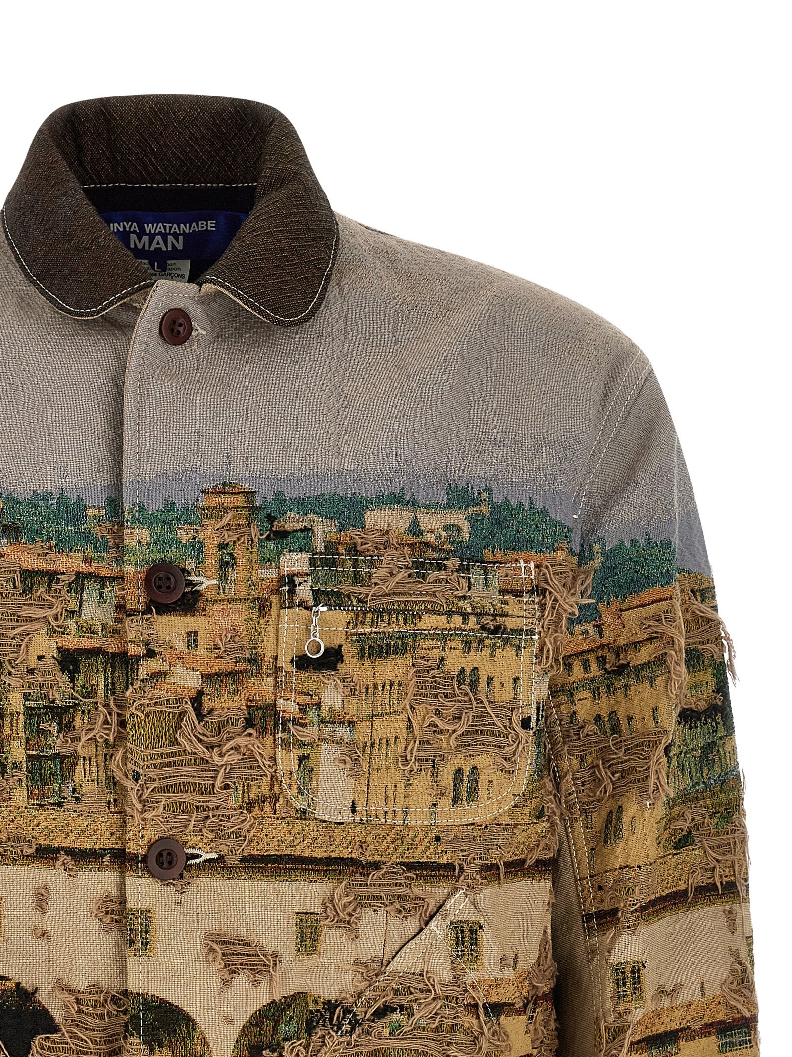 Discover the Junya Watanabe Multicolor Polyester Jacket, a masterpiece of avant-garde design that embodies luxury and artistry, perfect for the discerning individual.