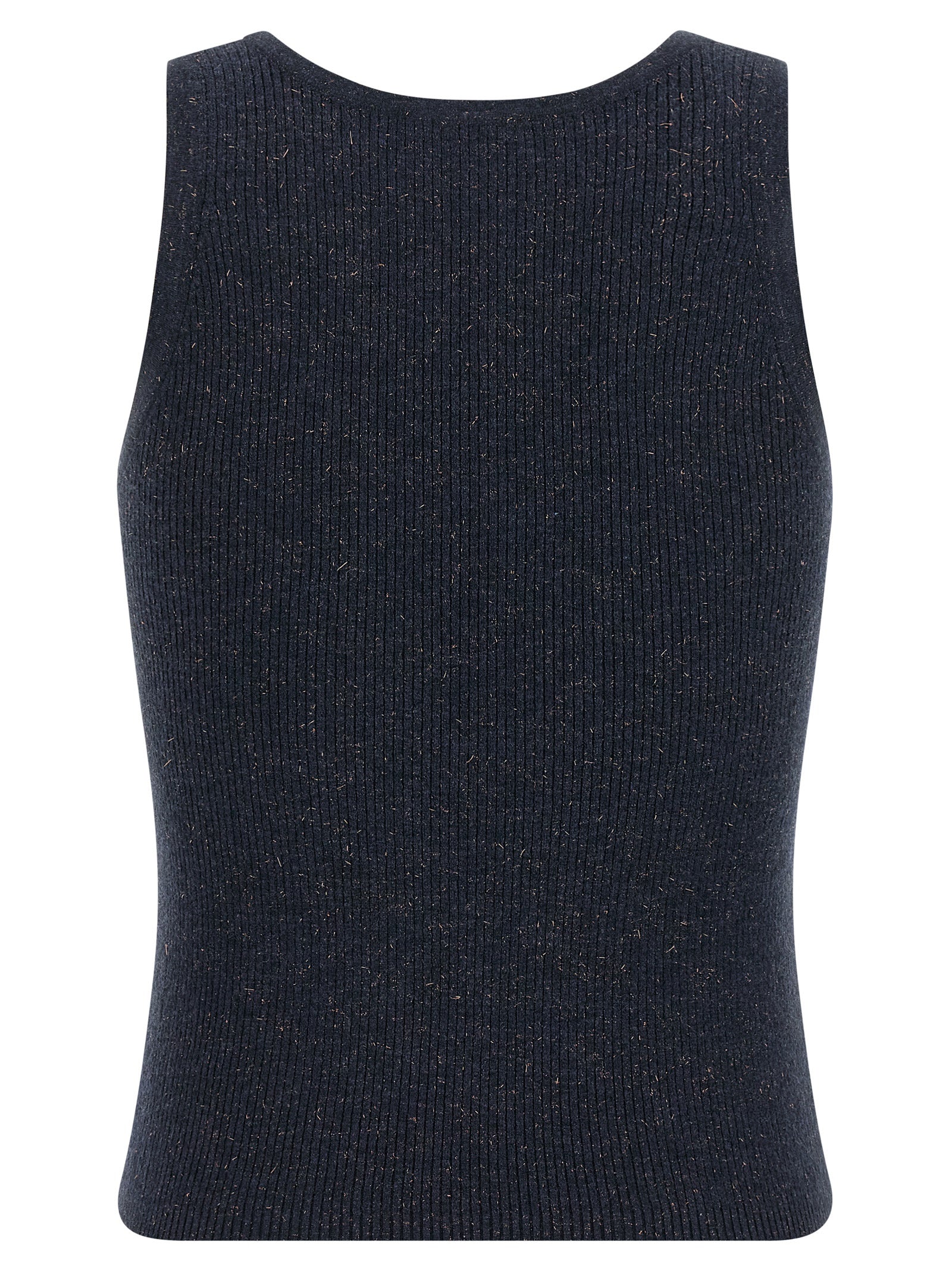 Brunello Cucinelli Blue Cashmere Sleeveless T-Shirt, Artisanal Luxury