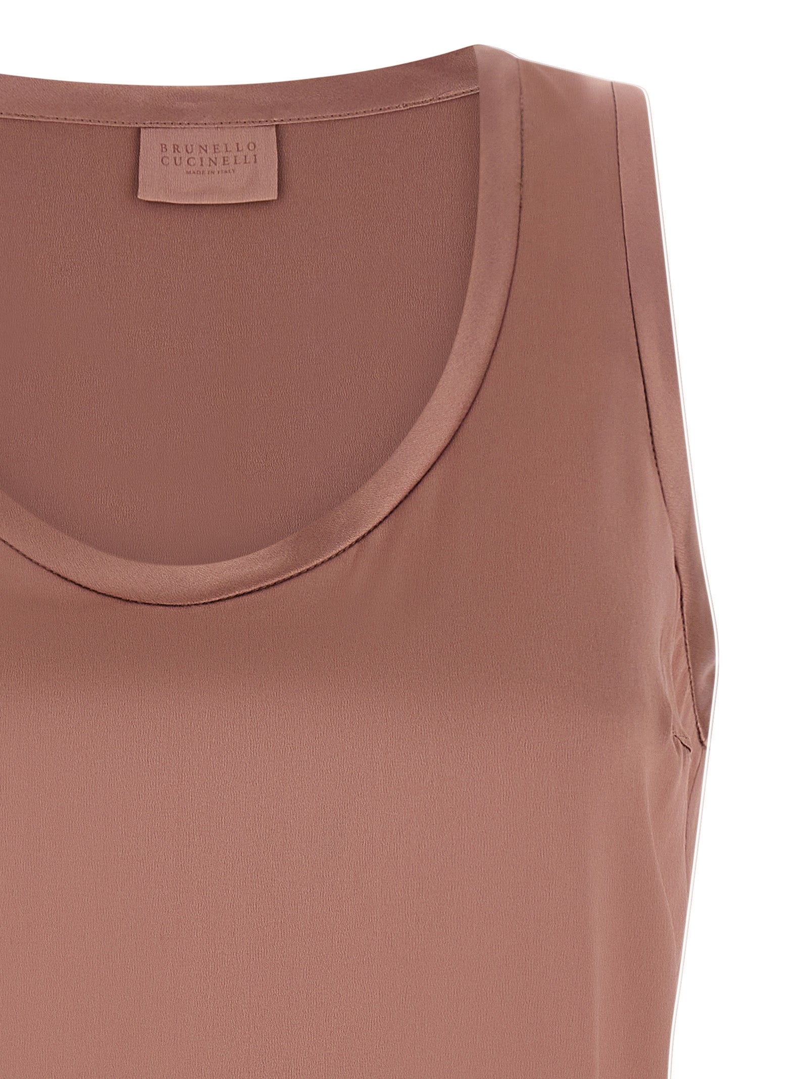 Brunello Cucinelli Silk Sleeveless T-Shirt, Artisanal Luxury