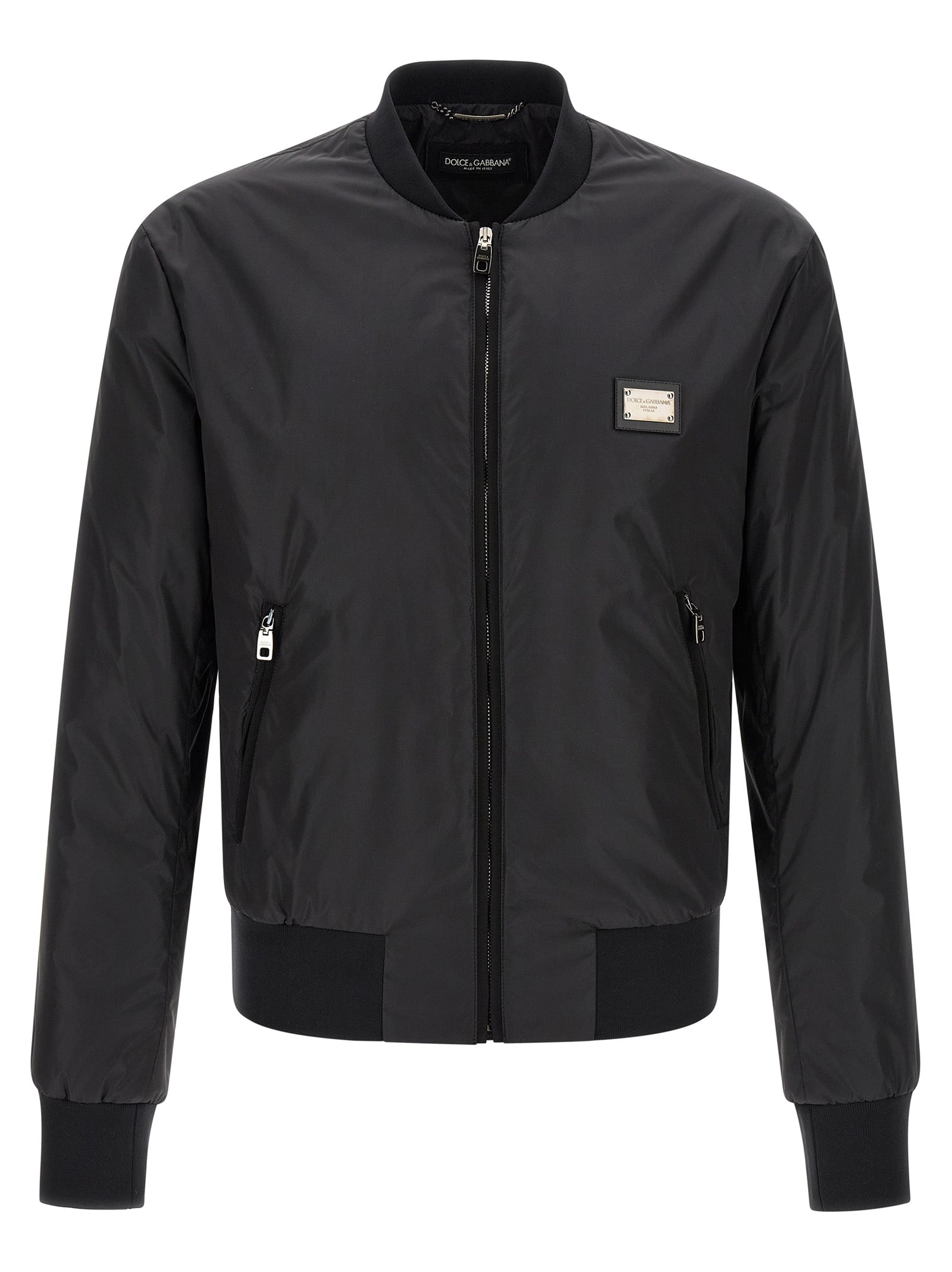 Dolce & Gabbana Black Polyamide Bomber - Artisanal Luxury Fashion