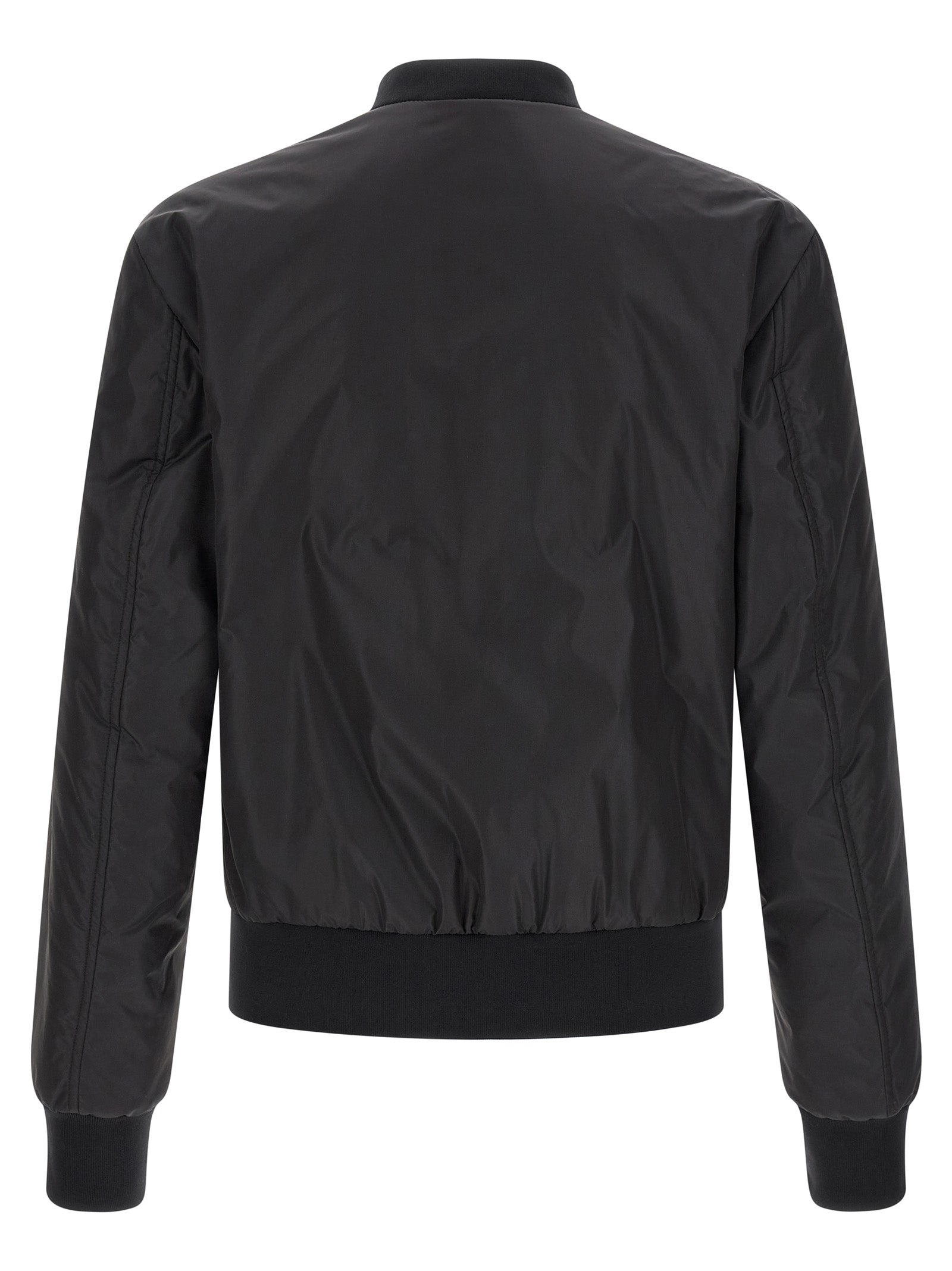 Dolce & Gabbana Black Polyamide Bomber - Artisanal Luxury Fashion