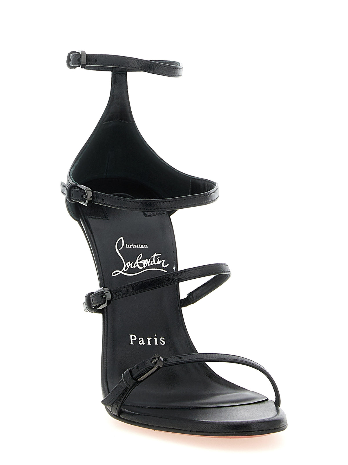 Christian Louboutin Stiletto Heel Sandals - Exquisite Black Goatskin