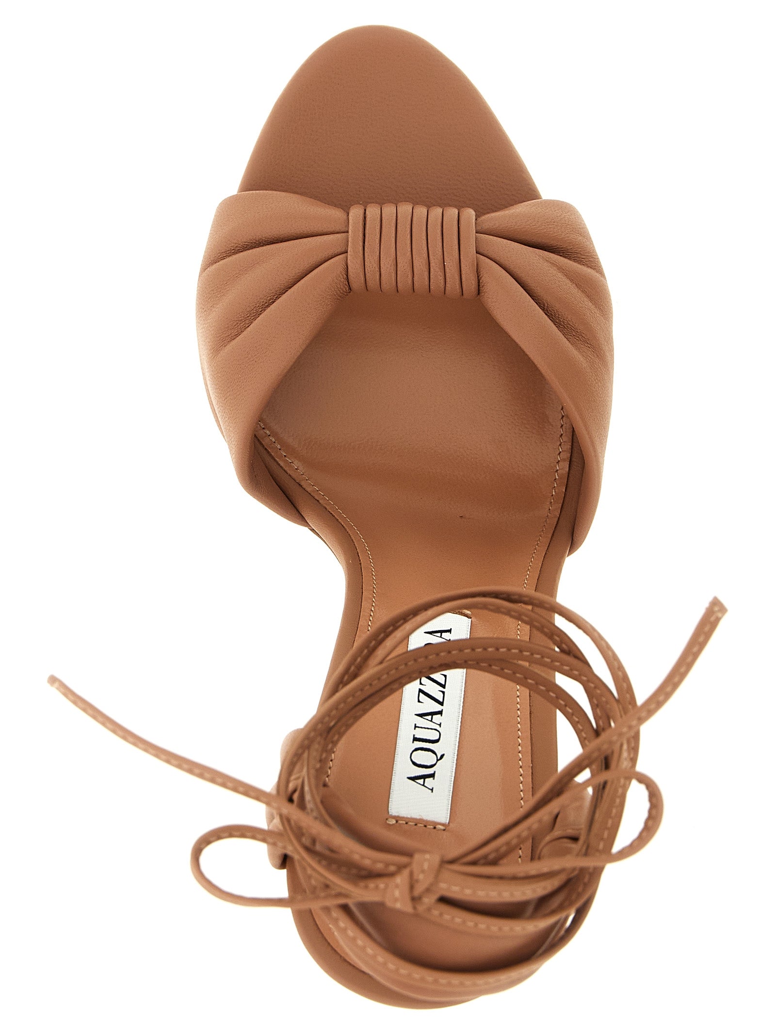 Experience the exquisite allure of Aquazzura's Multicolor Lamb Leather Stiletto Heel Sandals, where luxurious craftsmanship meets timeless elegance for the discerning individual.