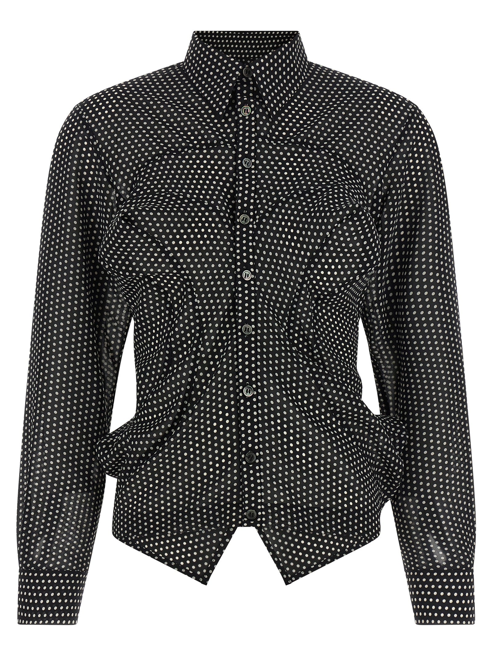 Junya Watanabe Bicolor Polyester Blouse - Exquisite Haute Couture