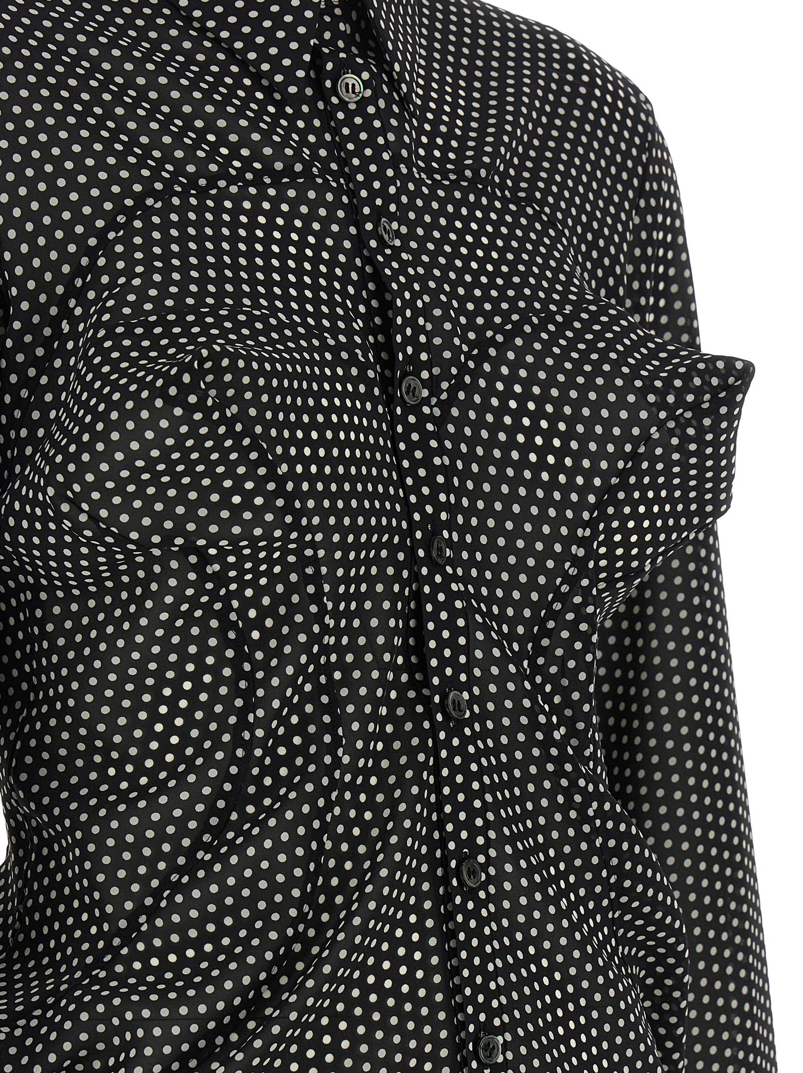 Junya Watanabe Bicolor Polyester Blouse - Exquisite Silk-Effect Elegance