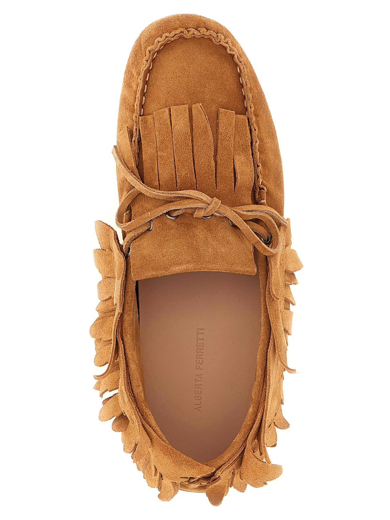 Alberta Ferretti Brown Calfskin Slip-On Loafers | Designer Couture