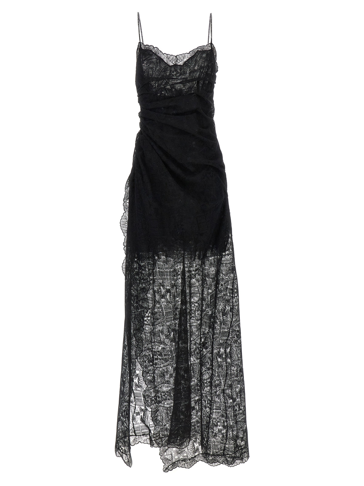 Experience the allure of the Ermanno Scervino Black Polyester Long Dress, a masterpiece of couture elegance, crafted from luxurious materials to elevate your sophisticated style.