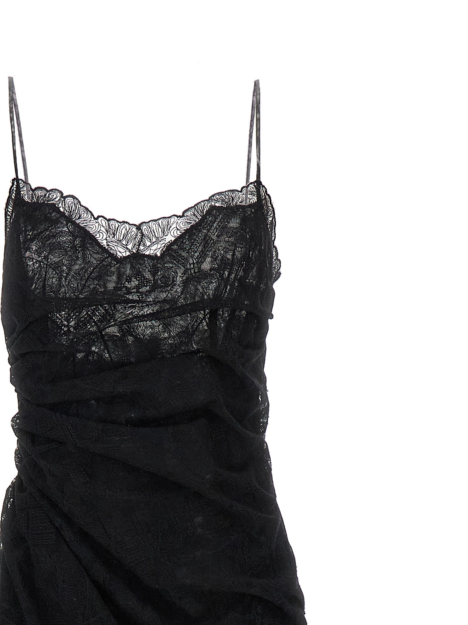 Ermanno Scervino Black Polyester Long Dress