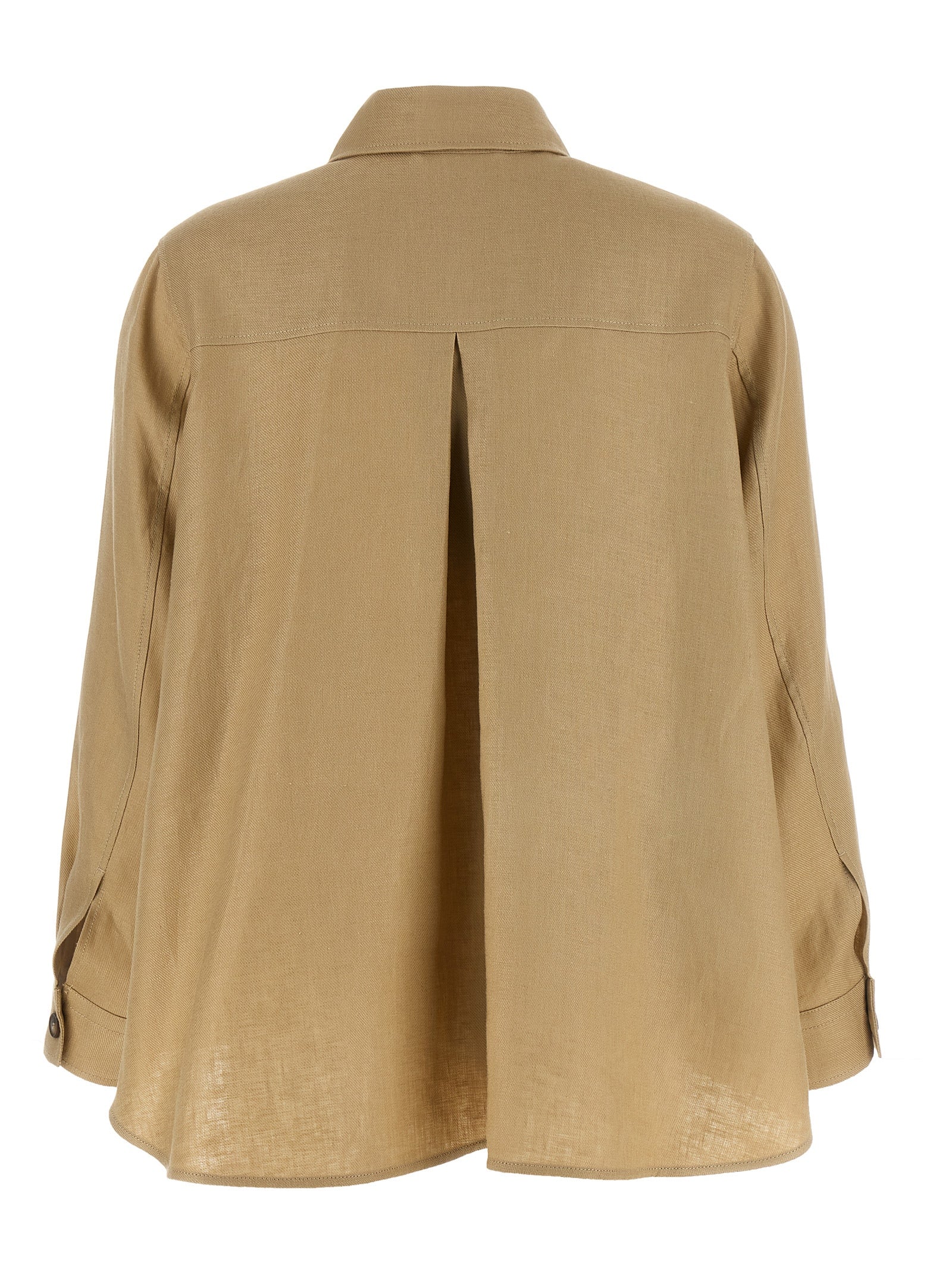 Max Mara Beige Linen Blouse