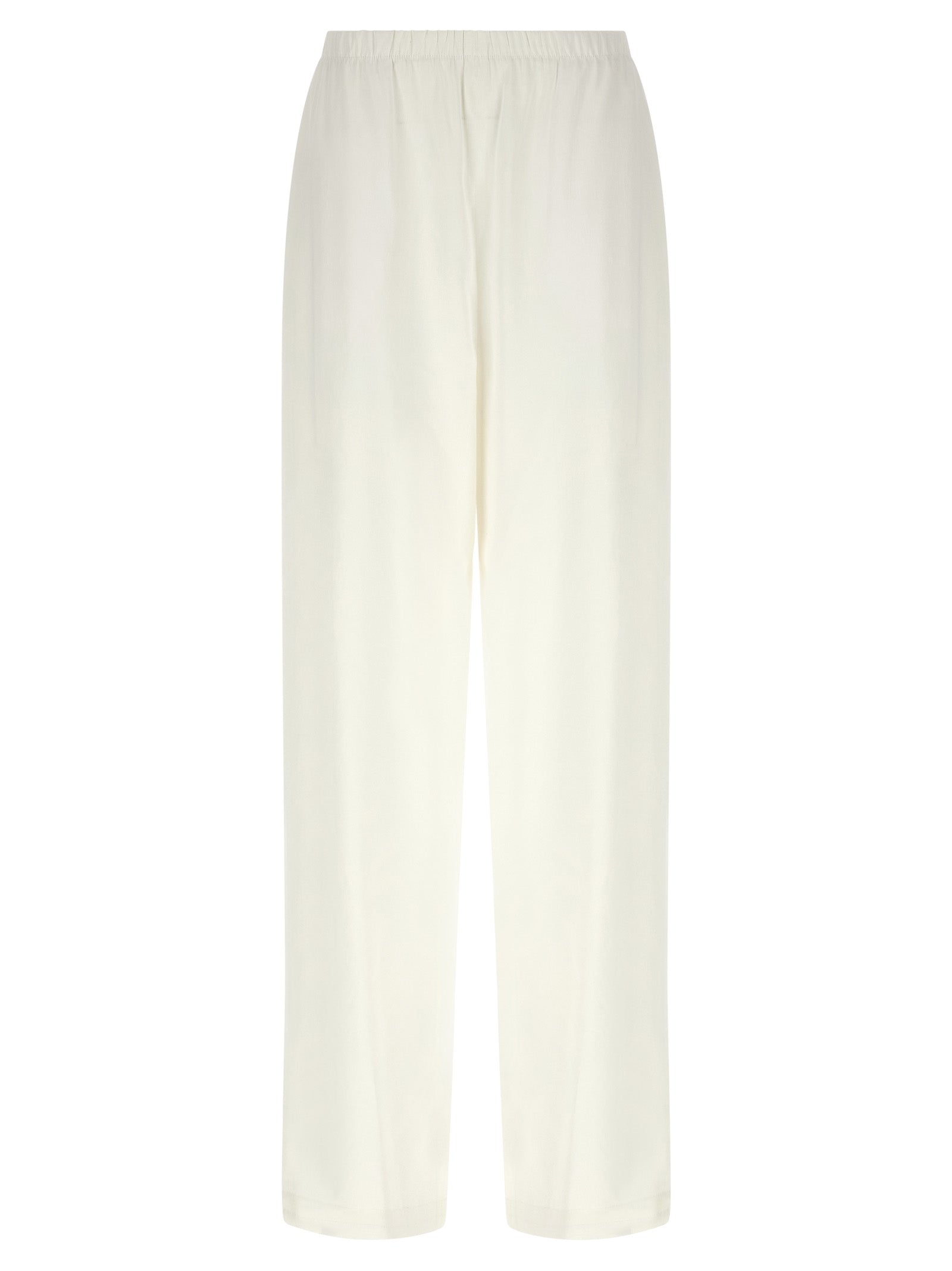 Experience the epitome of elegance with Max Mara's White Linen Casual Pants, where luxurious linen meets contemporary design for an effortlessly chic silhouette.