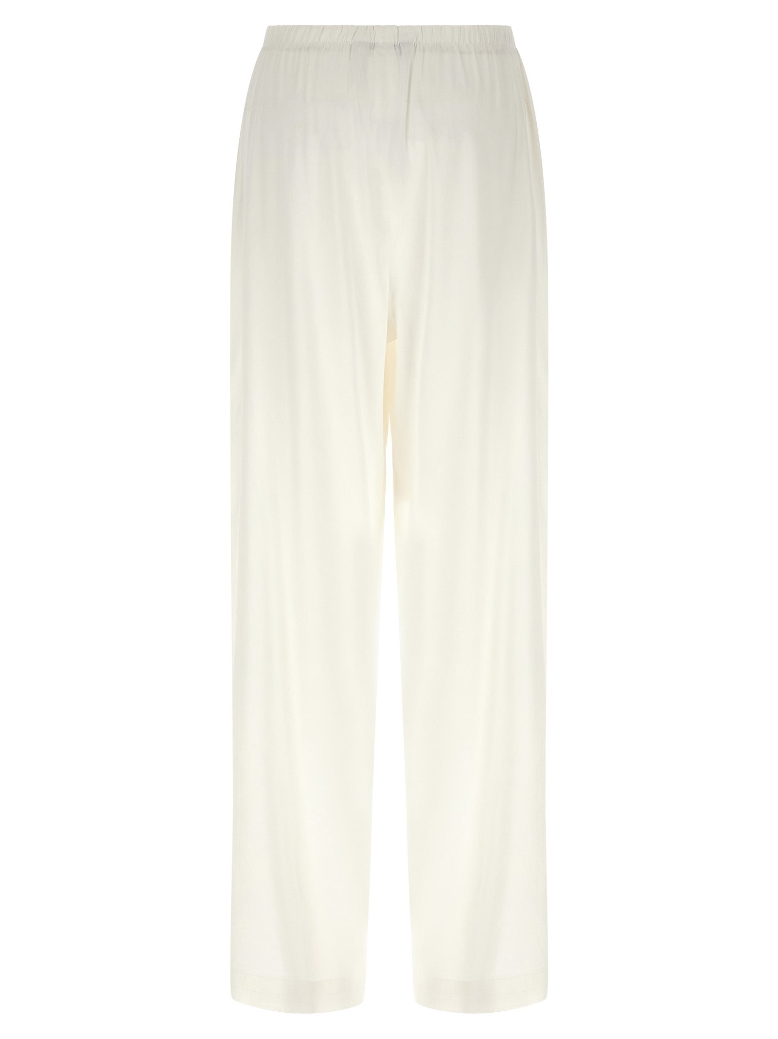 Experience the epitome of elegance with Max Mara's White Linen Casual Pants, crafted from luxurious materials for a timeless, sophisticated silhouette.