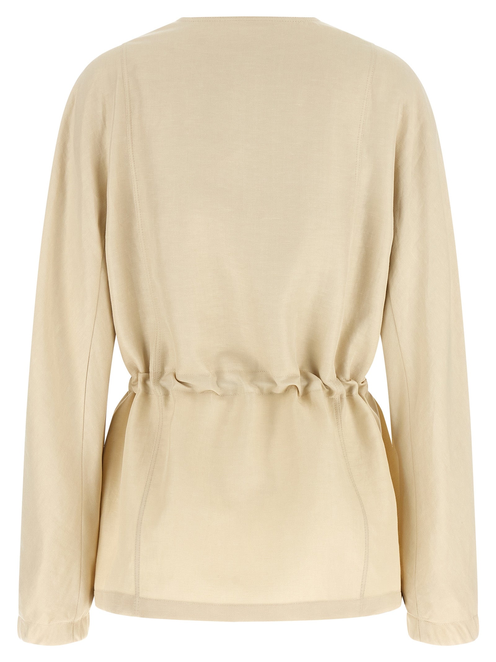 Max Mara Beige Linen Blazer