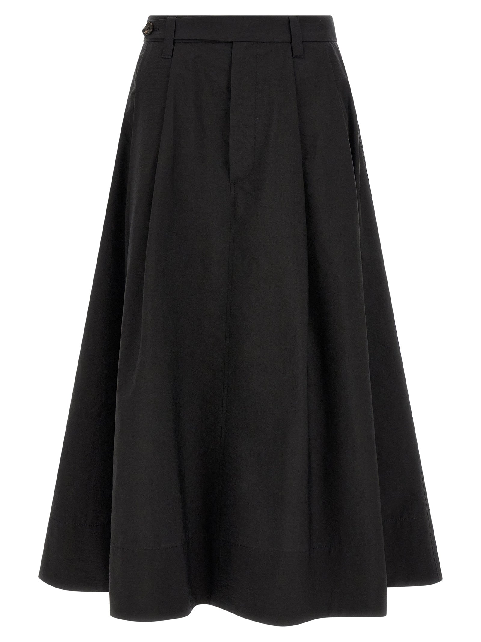 Brunello Cucinelli Black Cotton Midi Skirt, Artisanal Luxury