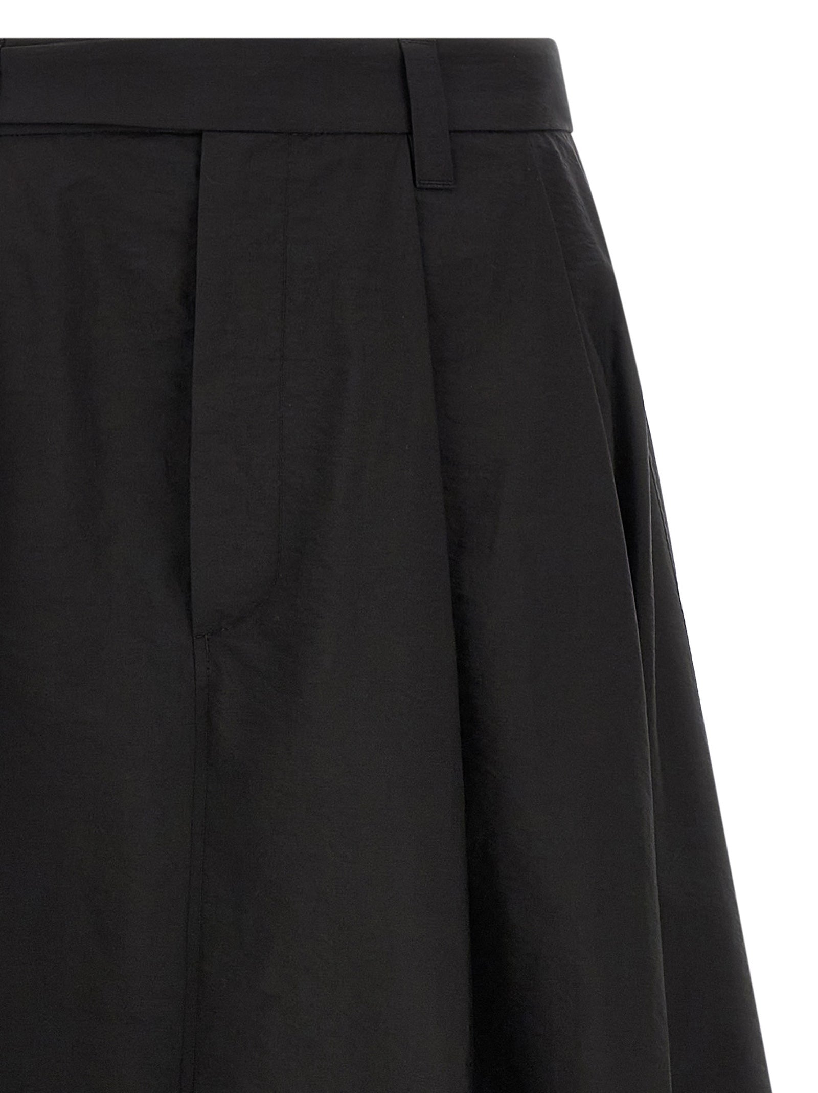 Brunello Cucinelli Black Cotton Midi Skirt, Artisanal Luxury