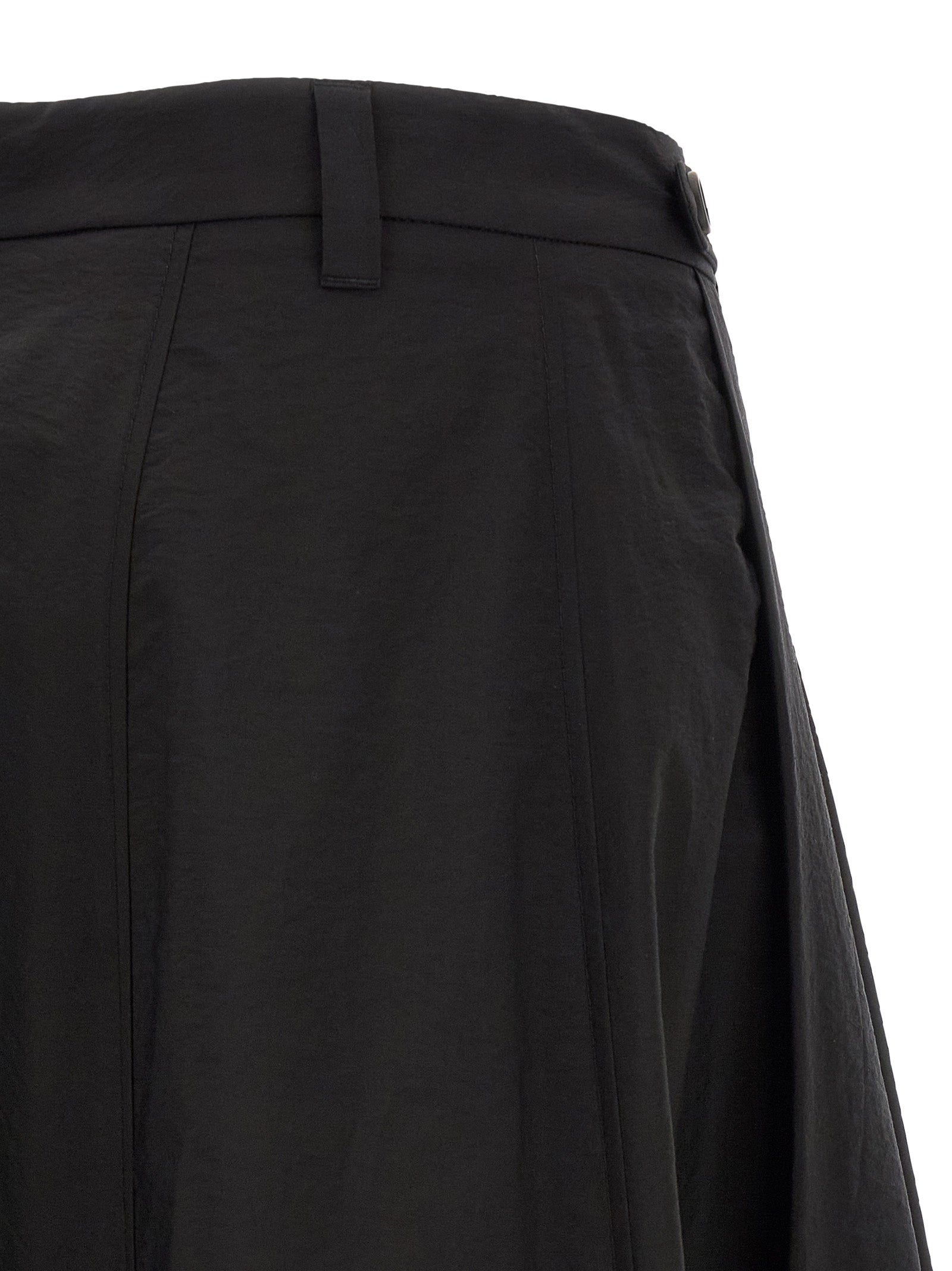 Brunello Cucinelli Black Cotton Midi Skirt, Artisanal Luxury