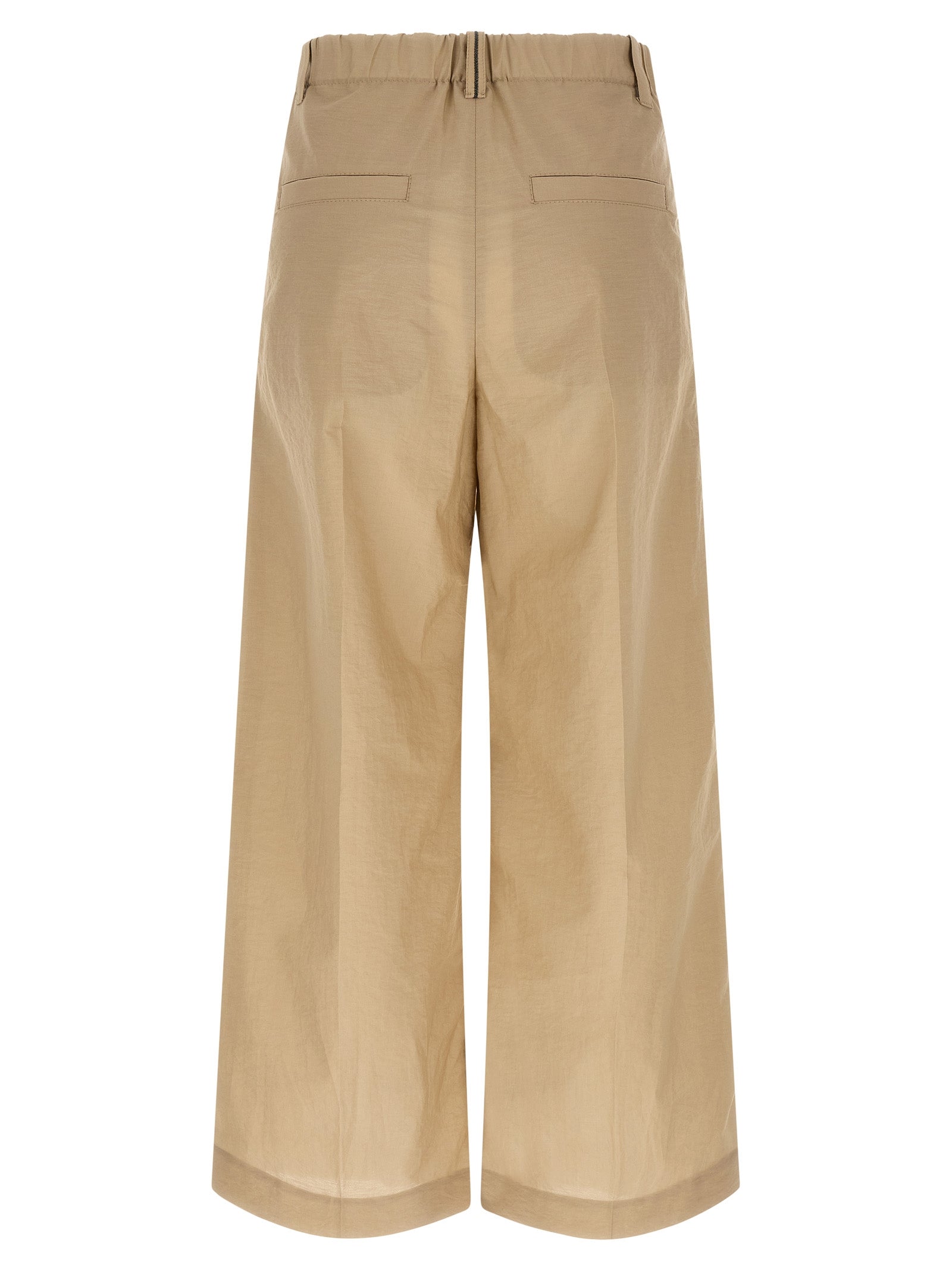 Brunello Cucinelli Beige Cotton Casual Pants