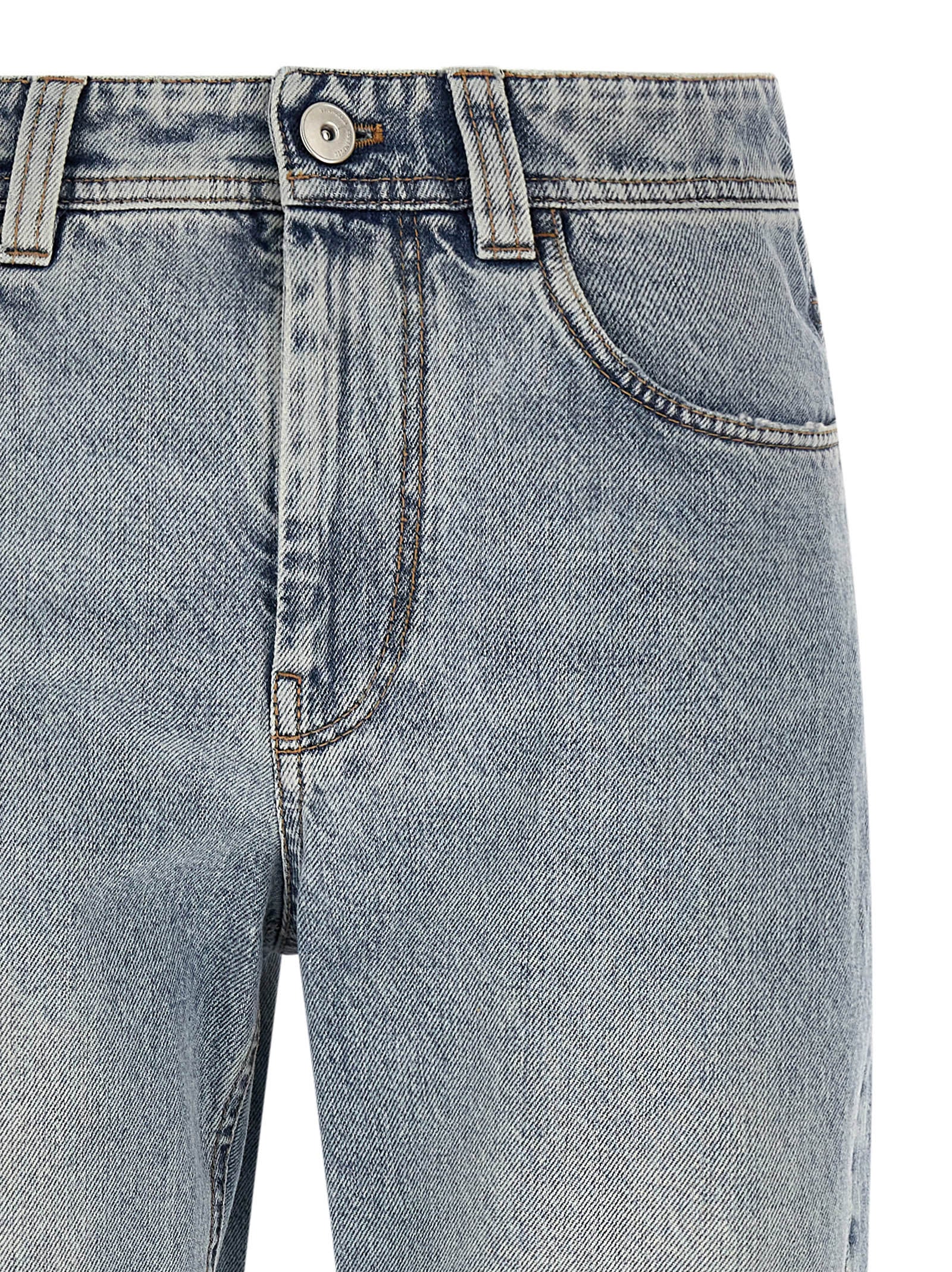 Brunello Cucinelli Blue Cotton Tapered Jeans, Artisanal Luxury